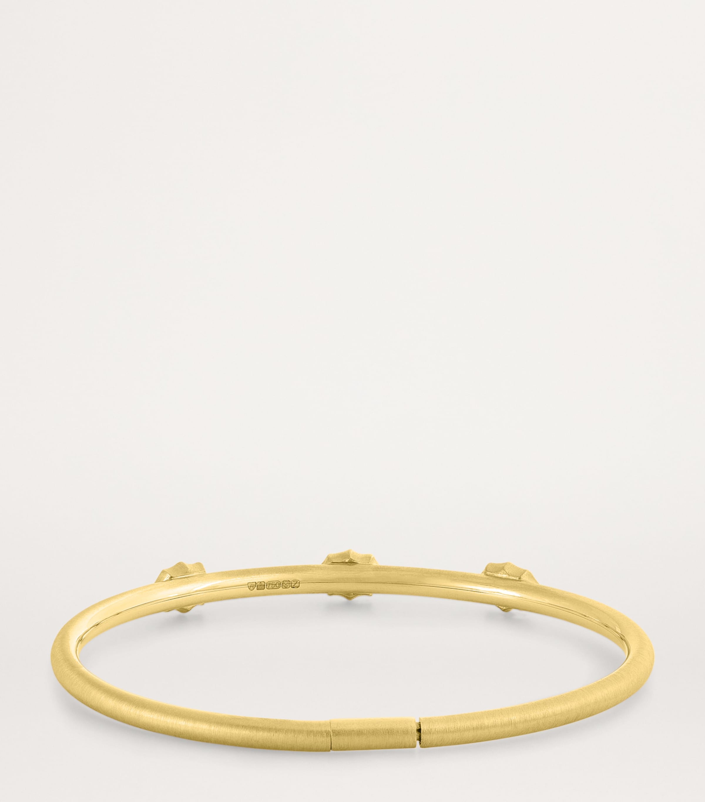 Small Yellow Gold and Diamond Plié Maverick Station Bangle YELLOW GOLD Image 3
