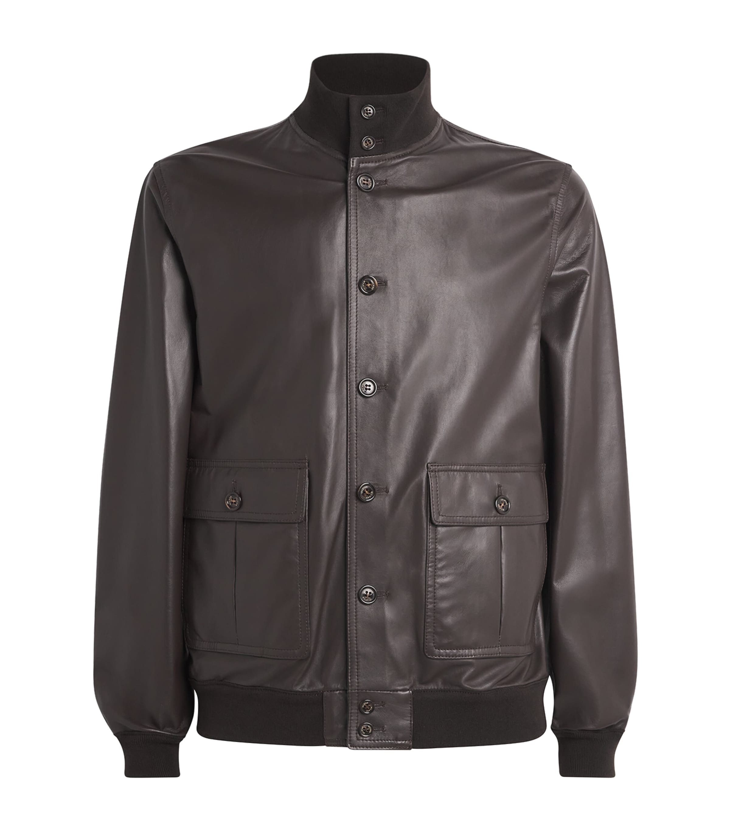 Valstar Mens Leather Valstarino Bomber Jacket Image 1