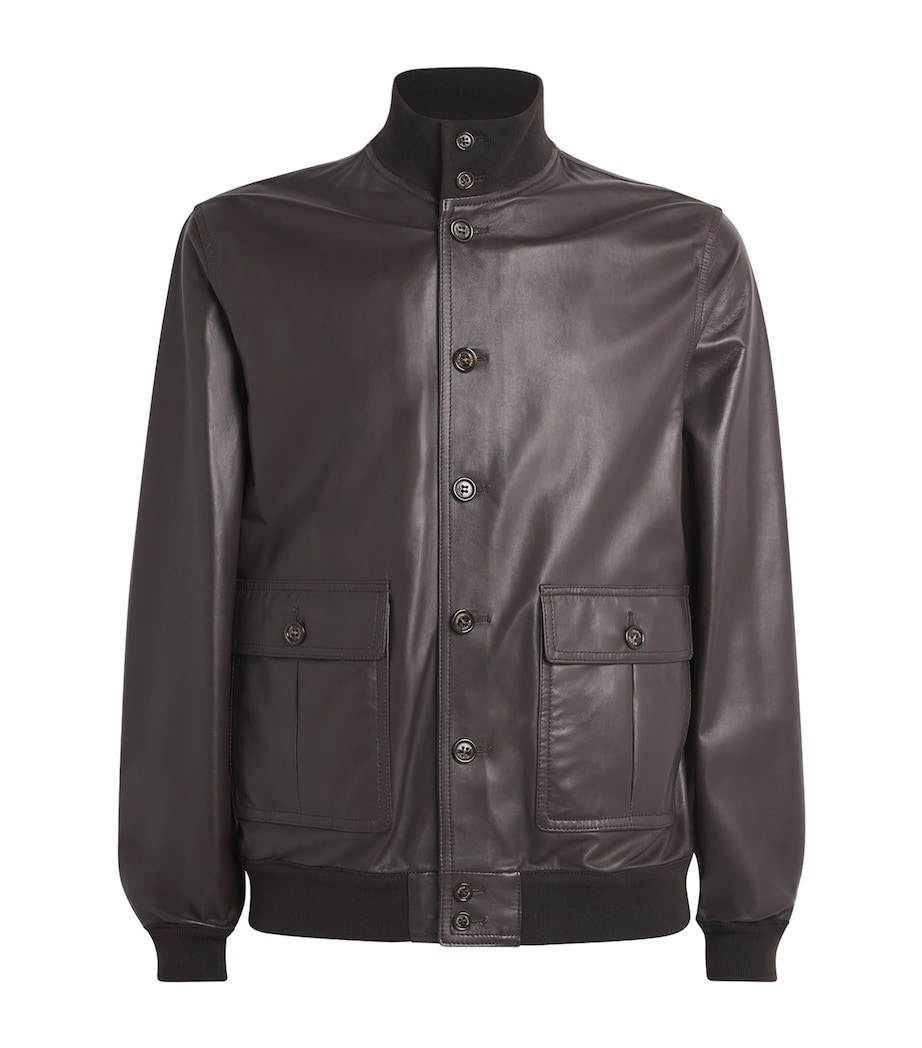 Valstar Mens Leather Valstarino Bomber Jacket Image 1
