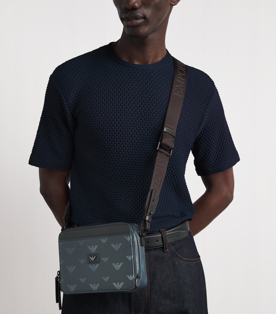 Emporio Armani Coated Canvas Eagle Cross-Body Bag Image 4