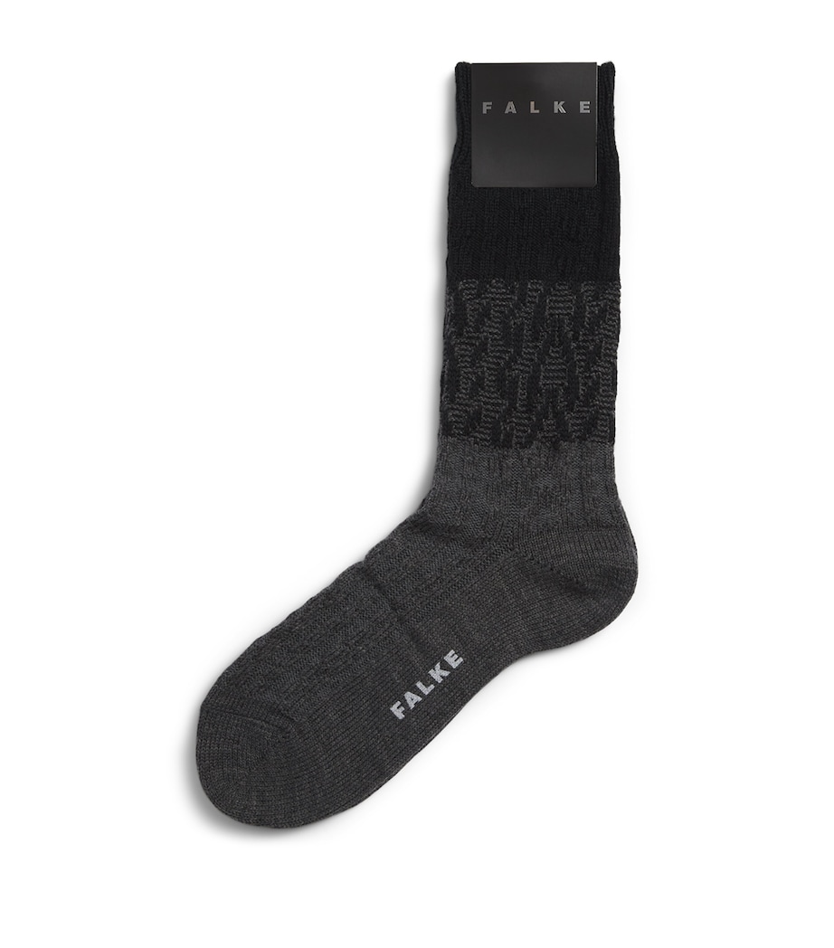 Falke Mens Virgin Wool-Blend Free Climber Socks Black Image 1