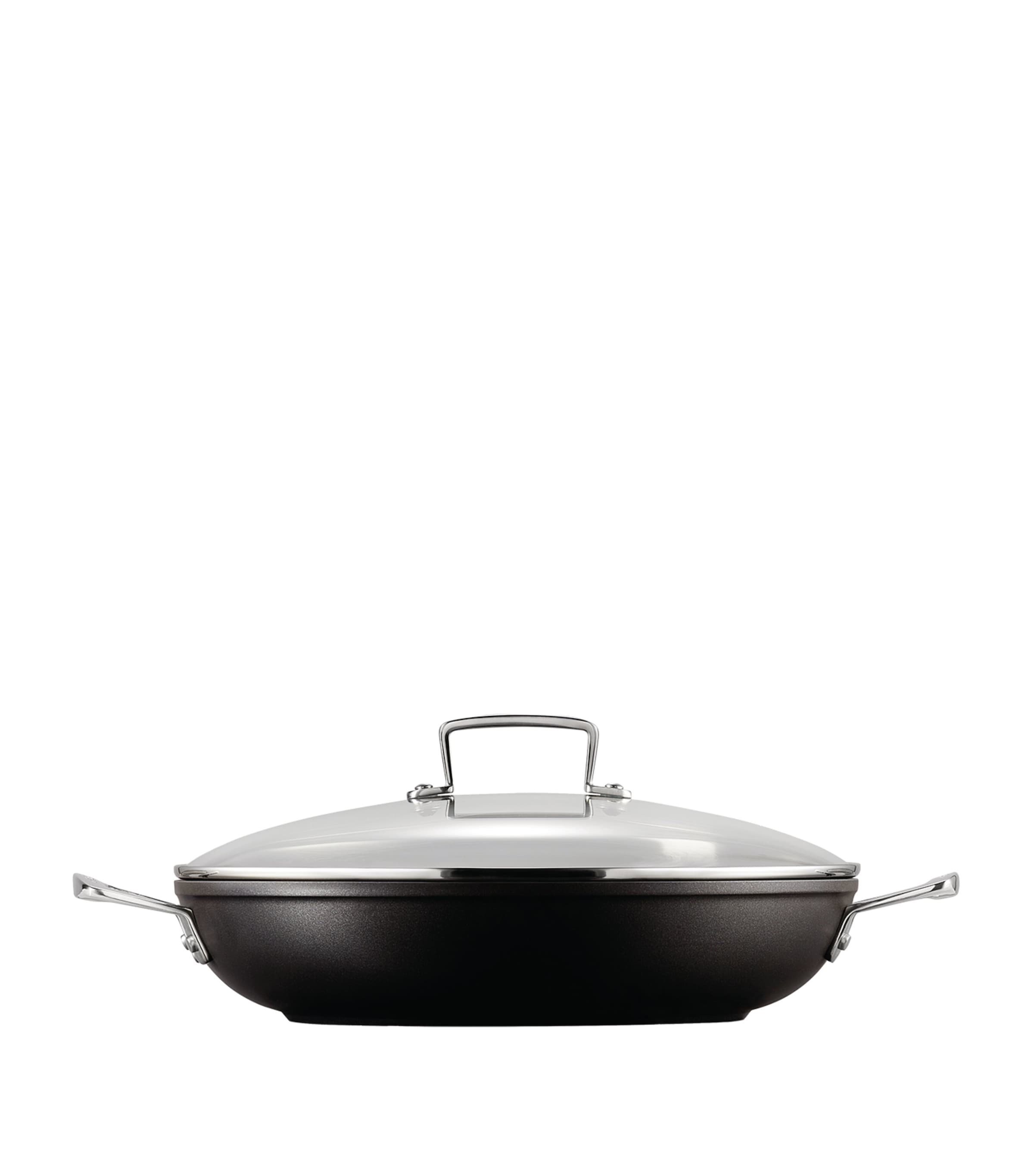 Le Creuset Toughened Non-Stick Shallow Casserole Dish (30cm) Black Image 2