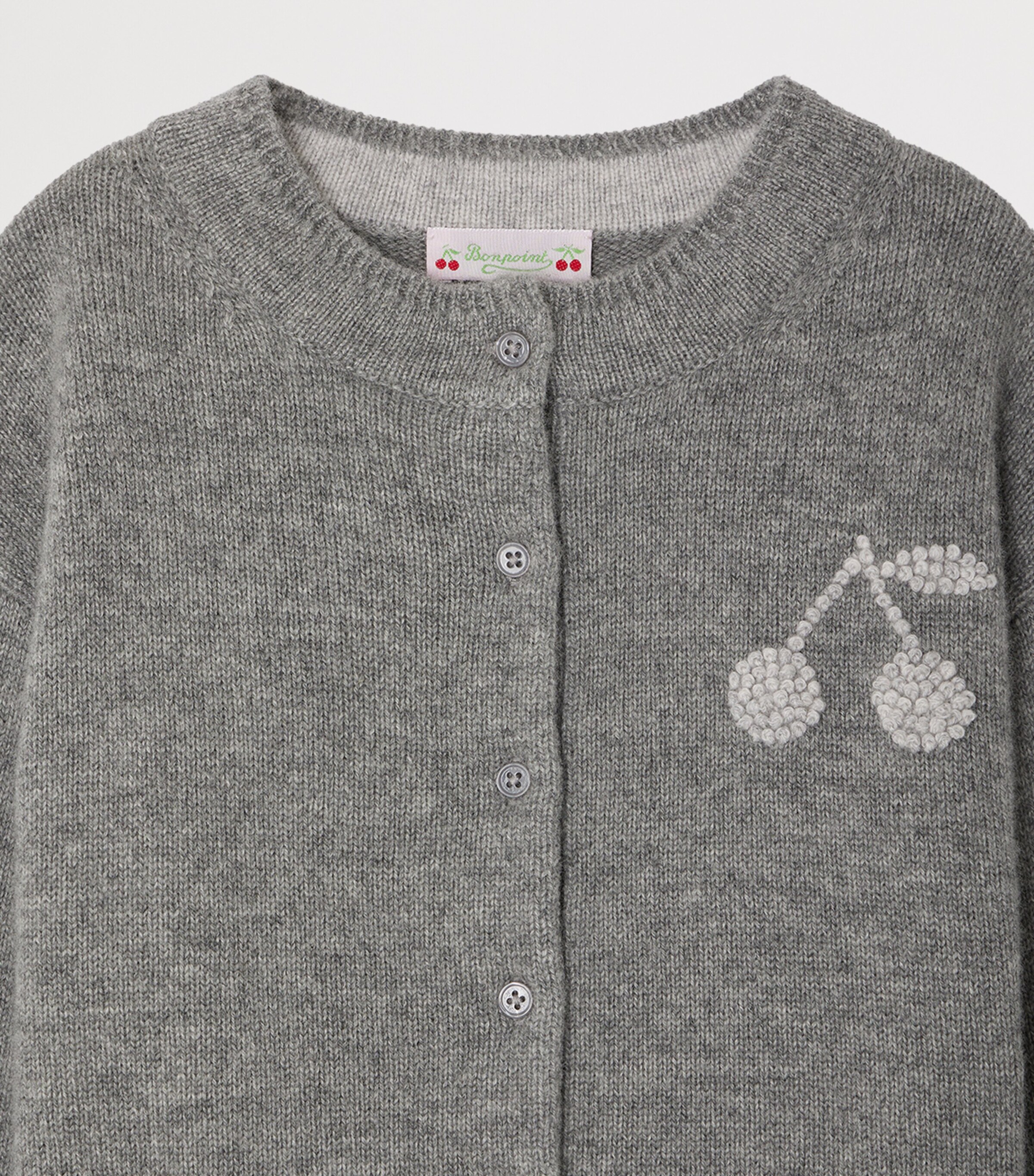 Cashmere Judicael Cardigan (4-8 Years) GRIS CHINE MOYEN Image 3