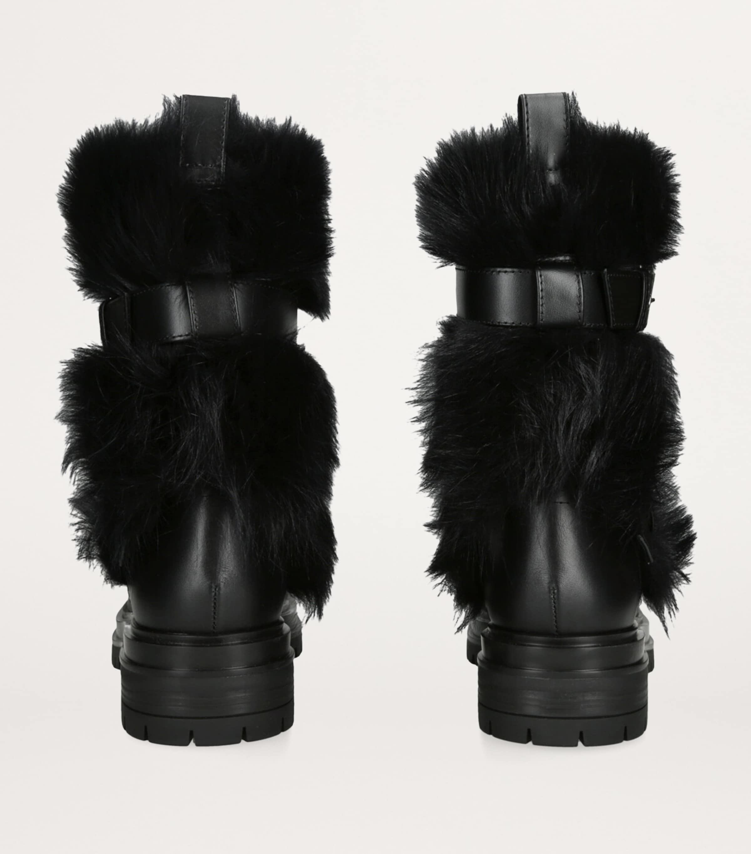 Shearling biker boots online