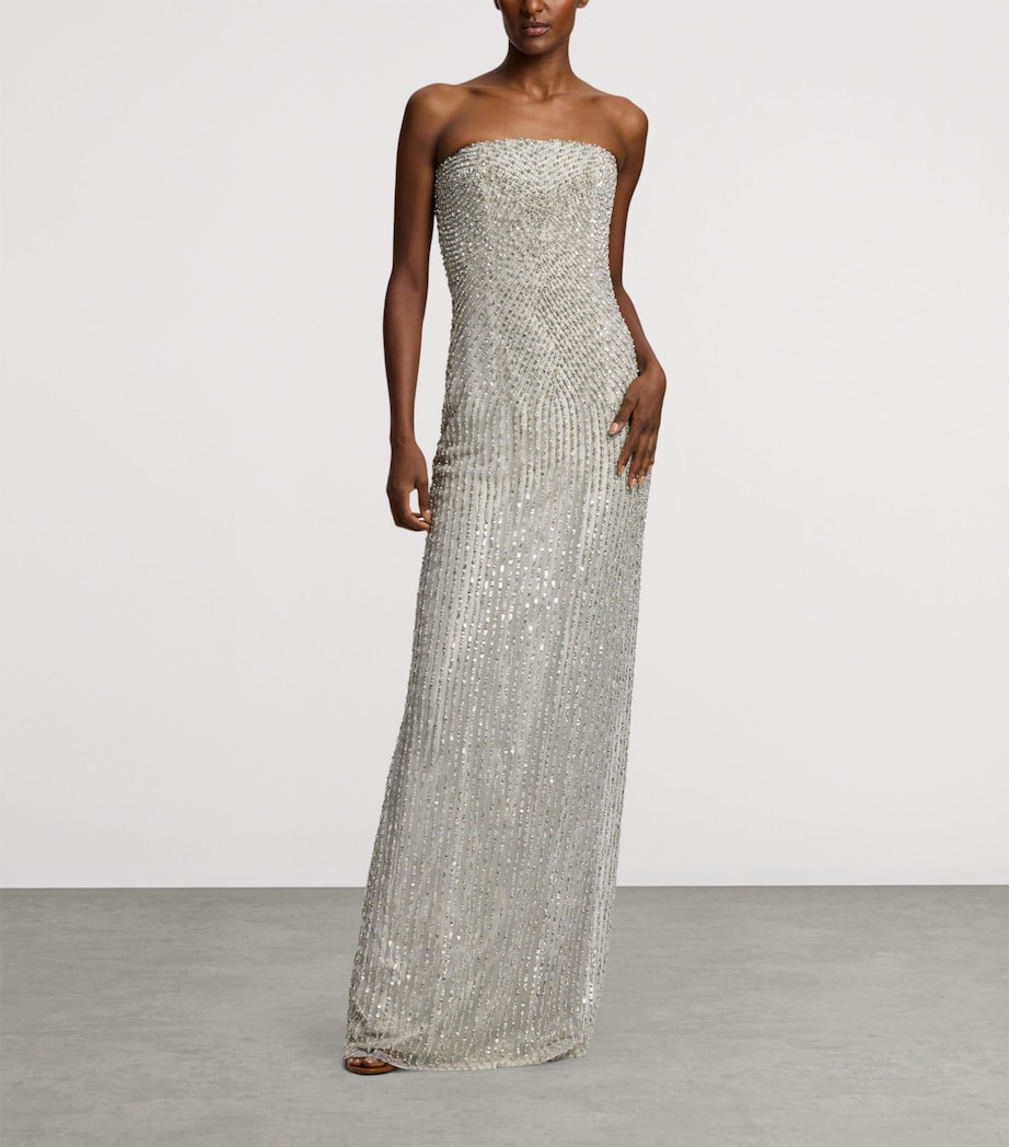 Embellished Shelly Maxi Dress SILVER-040 Image 9