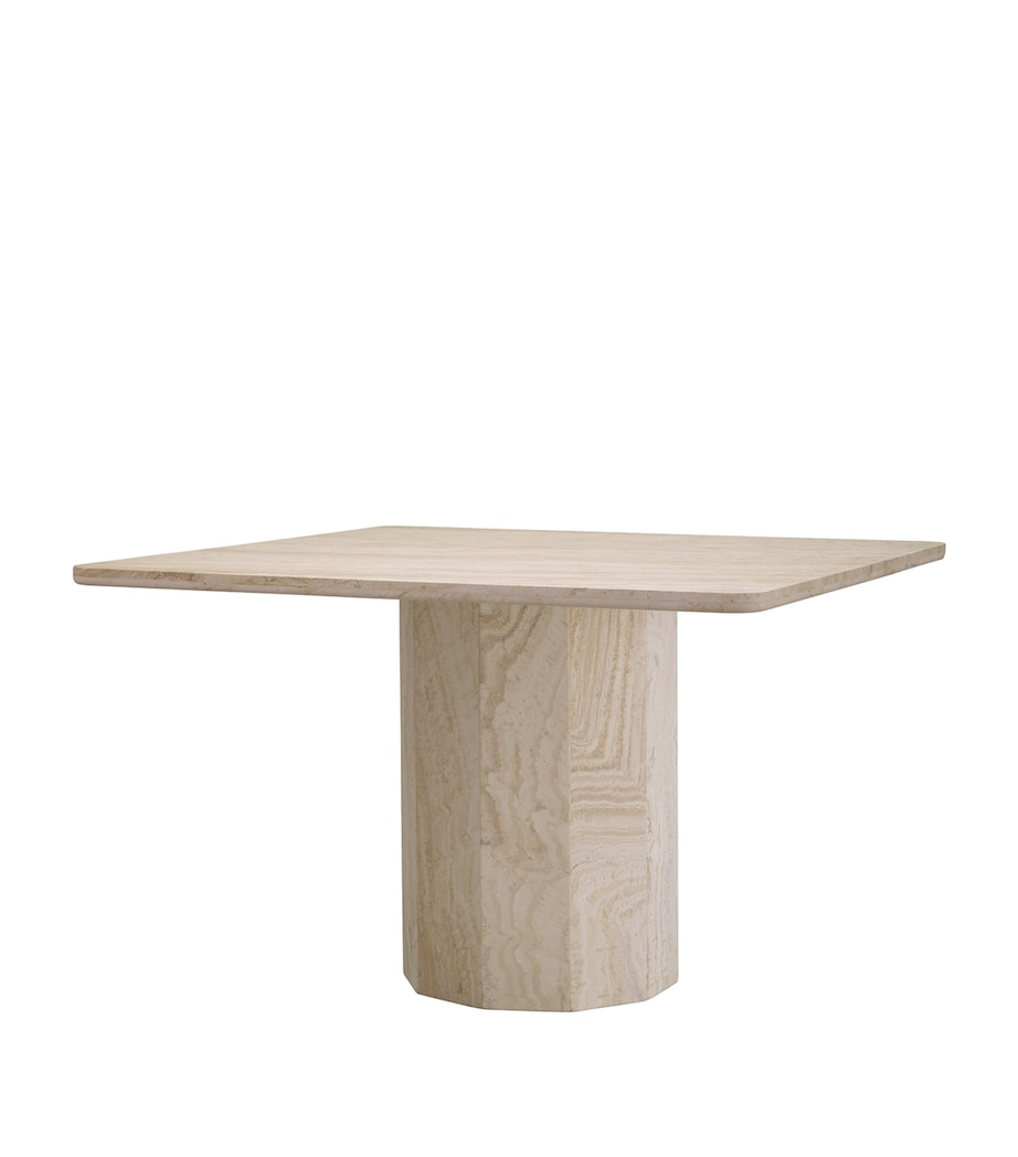 Eichholtz Travertine Piazza Dining Table White Image 4