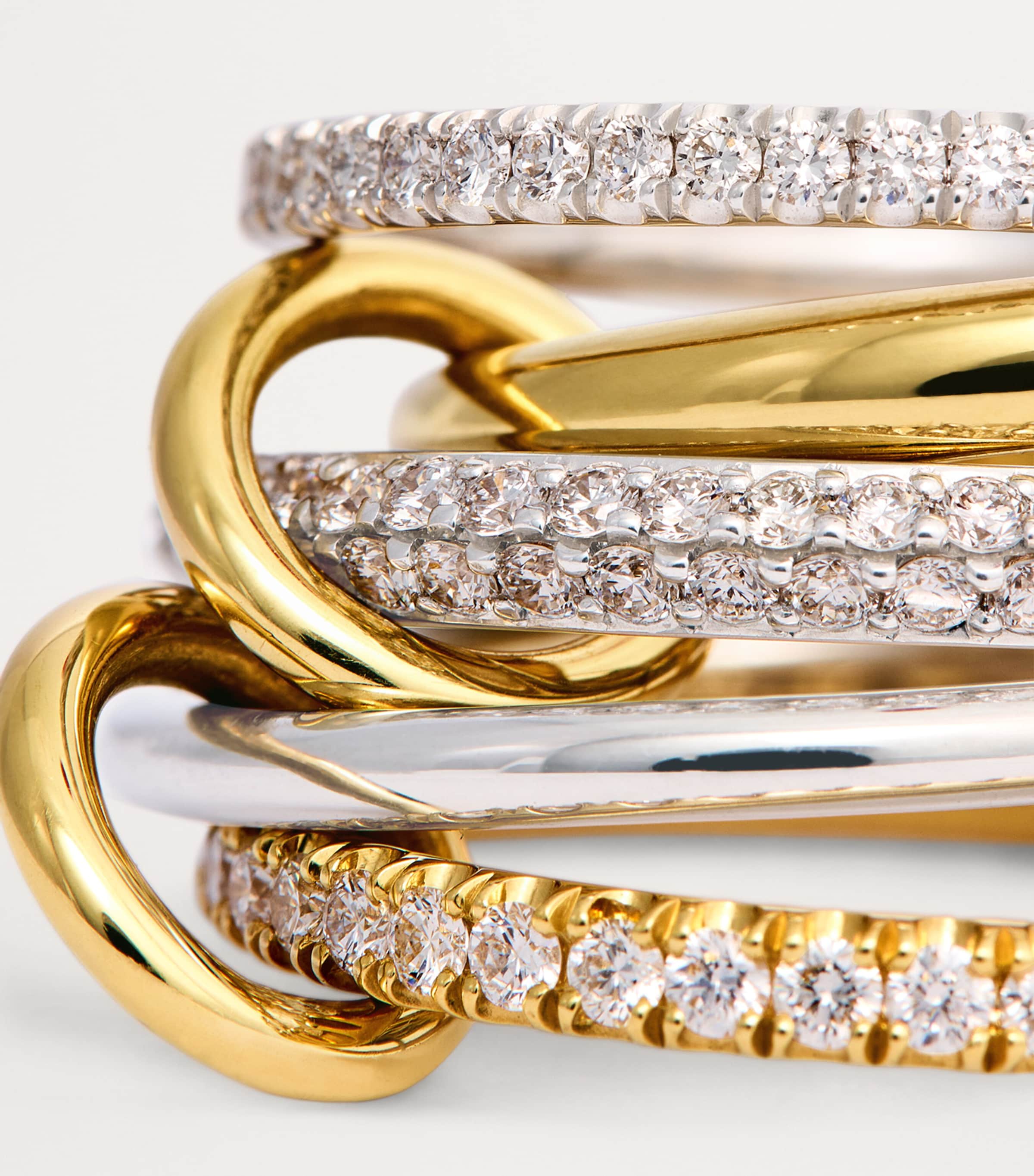Spinelli Kilcollin Mixed Gold and Diamond Leo Petite Ring Mixed Gold Image 4