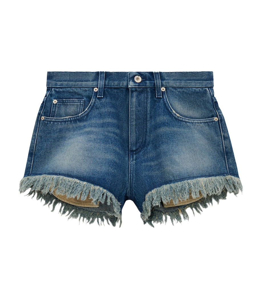 x Paula's Ibiza Denim Anagram Shorts MEDIUM BLUE Image 1