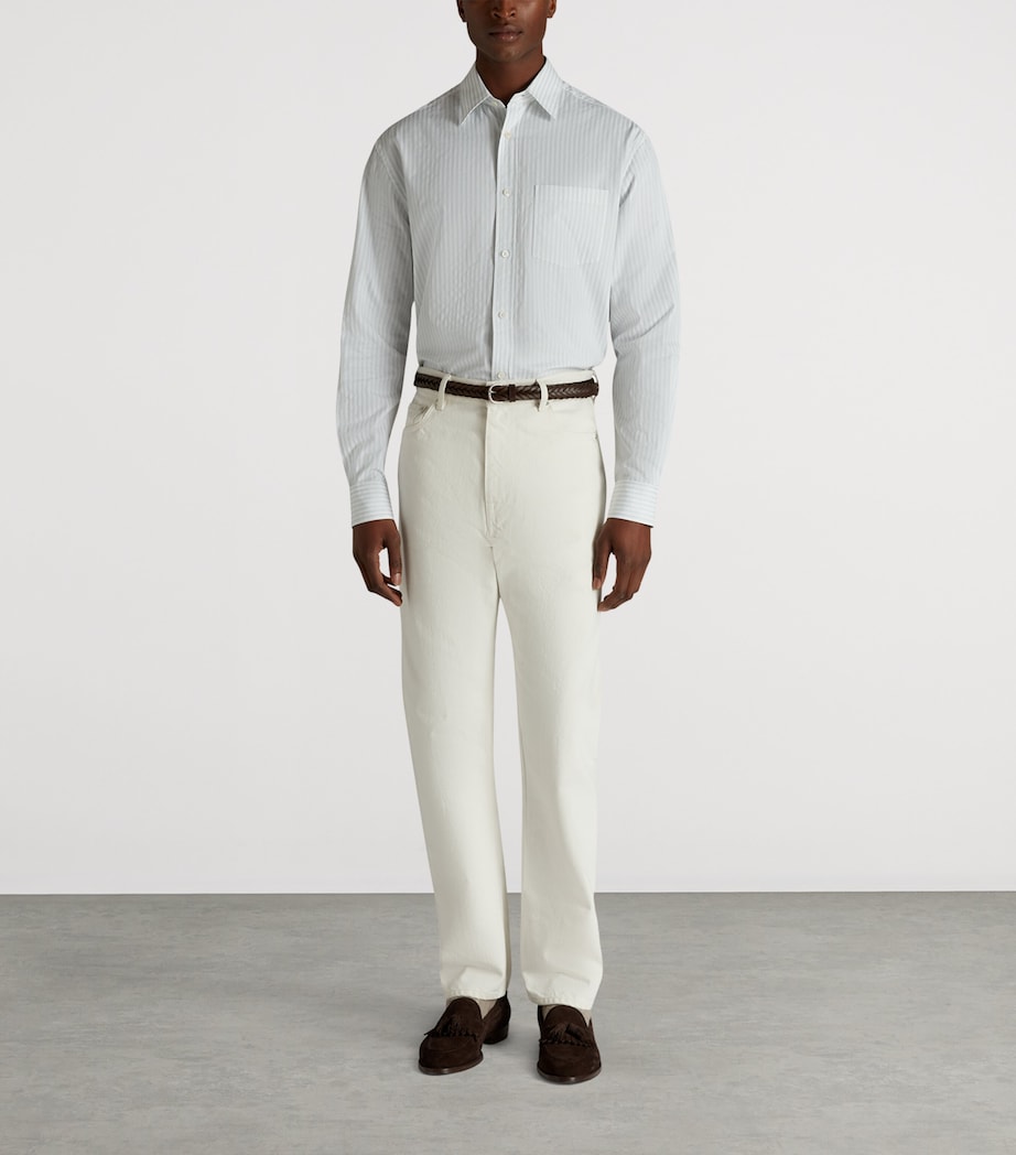 Cotton Bengal Stripe Shirt 335SEAGLASS GREEN Image 2