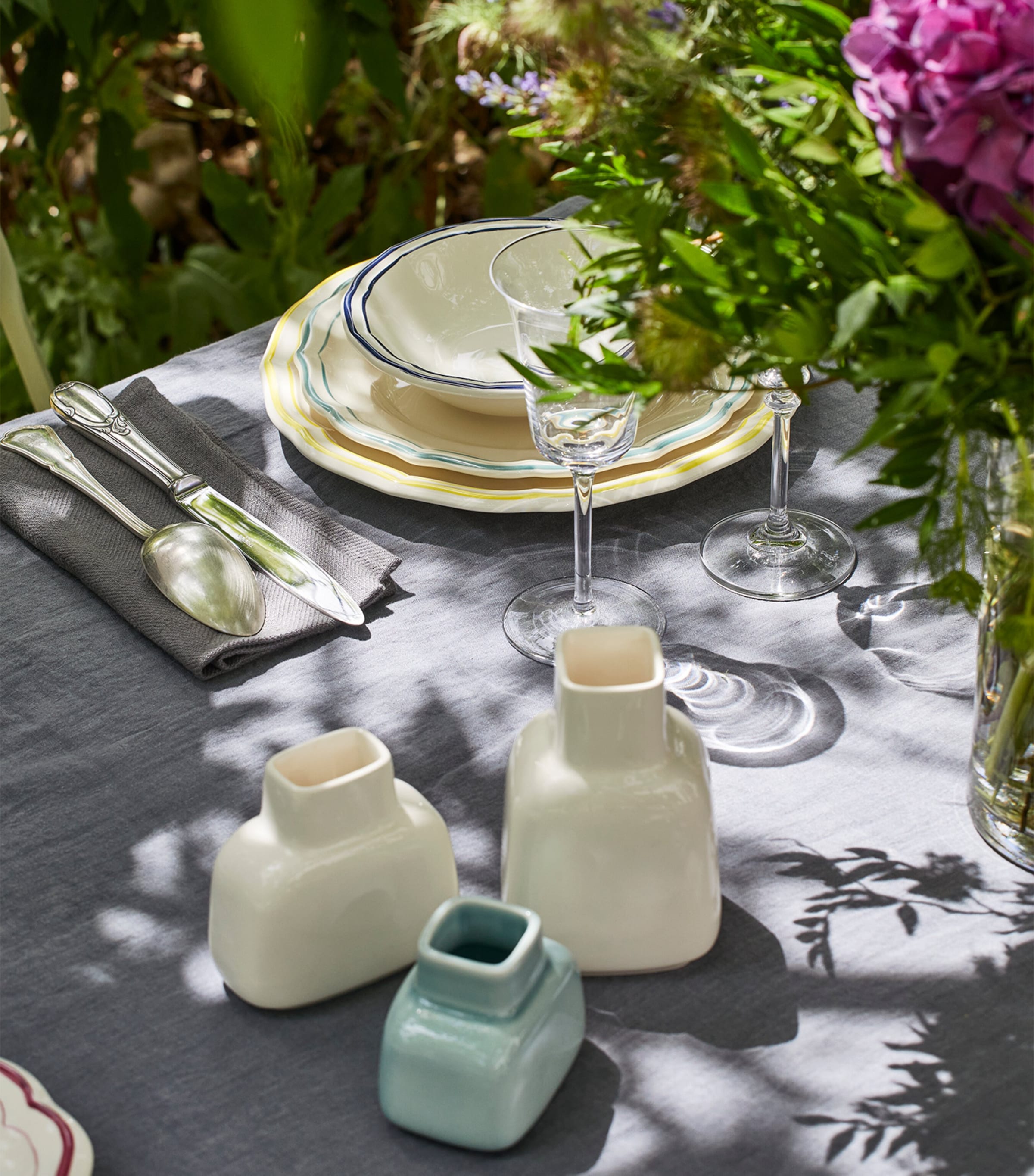 Filet Cobalt Cereal Bowls (Set of 4) WHITE, BLUE Image 2