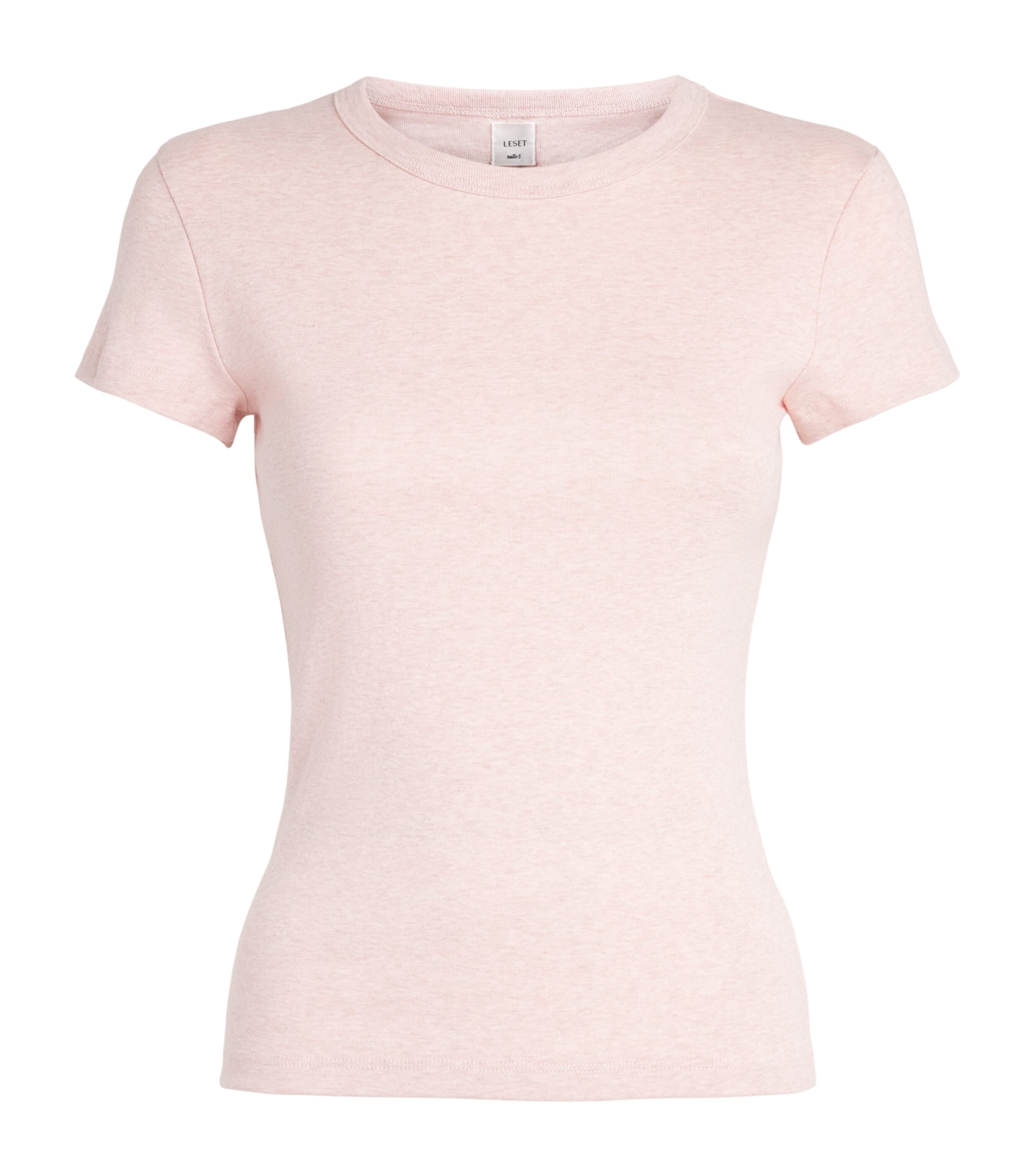 LESET Womens Cotton Slim Nando T-Shirt Petal Melange Image 1