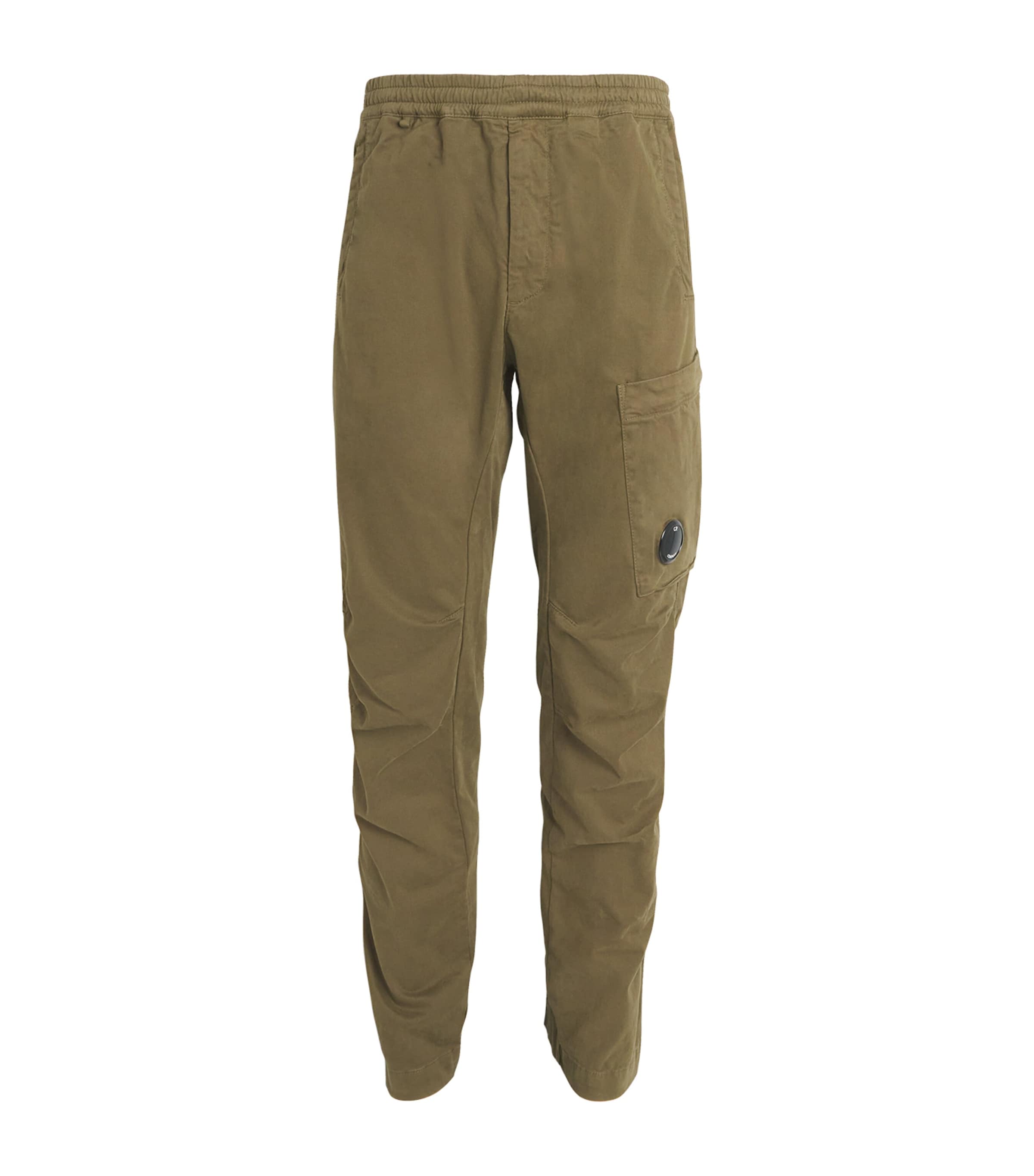 C.p. Company Stretch-cotton Cargo Trousers In Brown