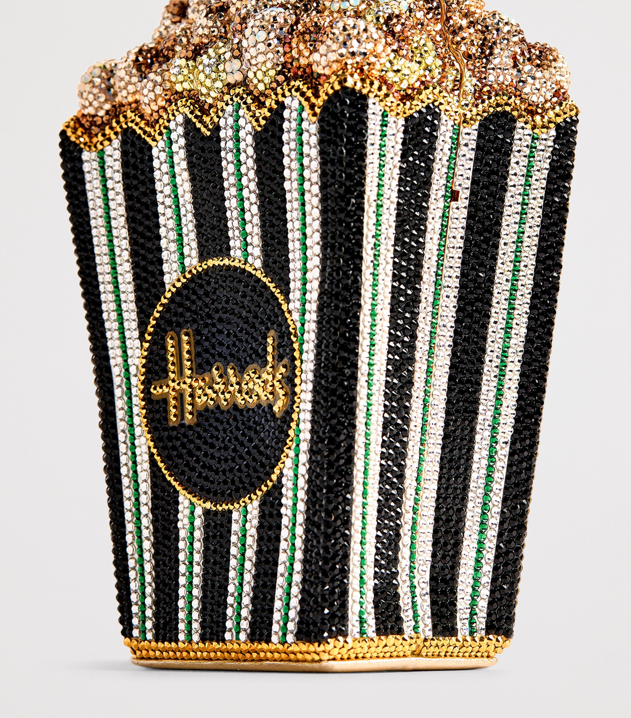 x Harrods EXCLUSIVE Popcorn Clutch Bag CHAMPAGNE JET MULTI Image 7