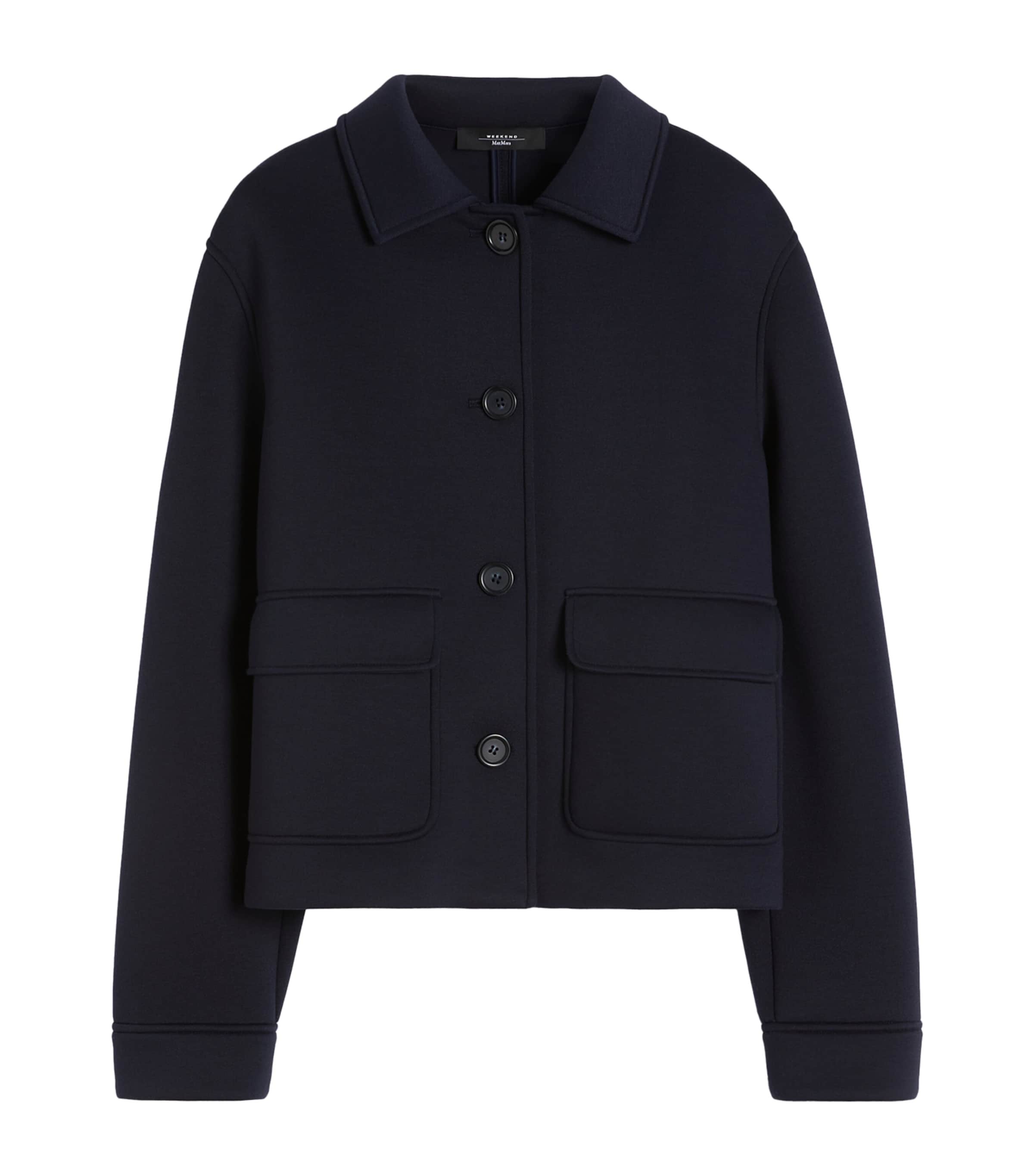 Weekend Max Mara Womens Jersey Twin-Pocket Overshirt Navy Image 1