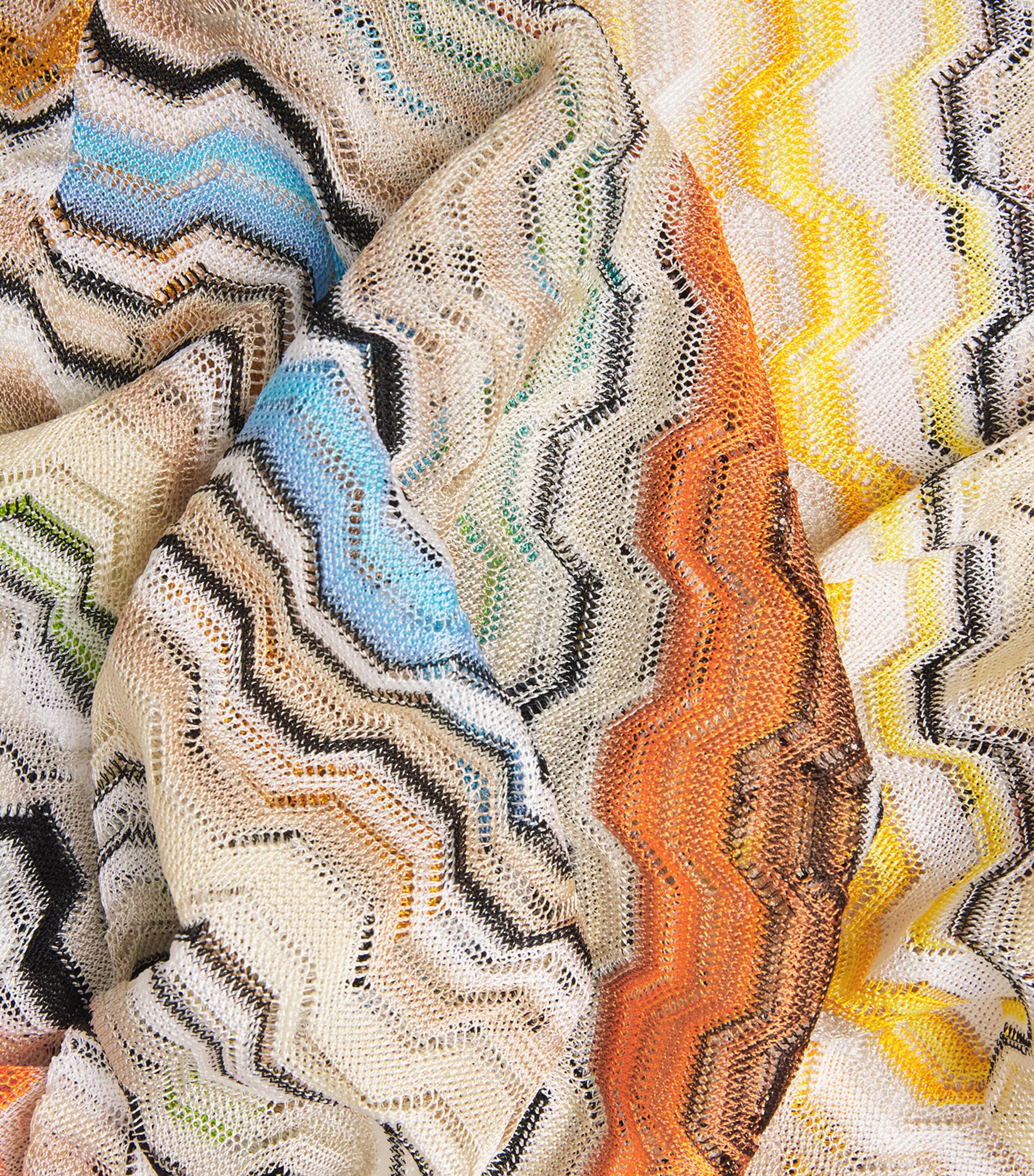 Missoni Womens Cropped Zigzag Blouse Smsnp Multicolor Image 6