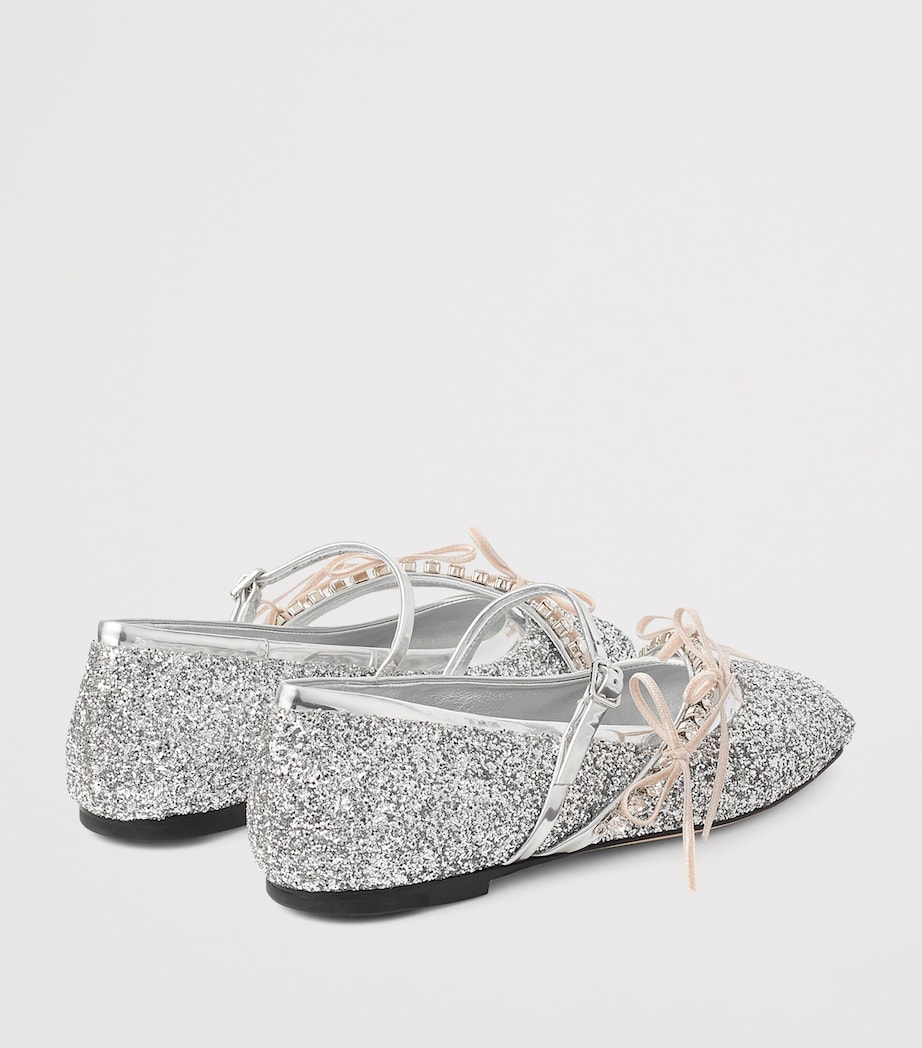 Loli Glitter Ballerina Flats SILVER/MACARON Image 4
