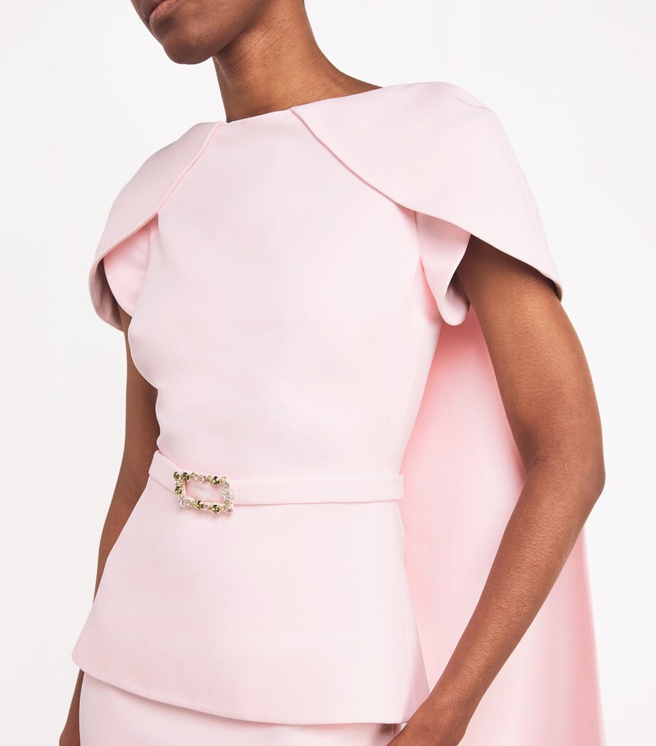 Safiyaa Pink Cape-Detail Erkin Maxi Dress | Harrods US Safiyaa Pink Cape-Detail Erkin Maxi Dress | Harrods US