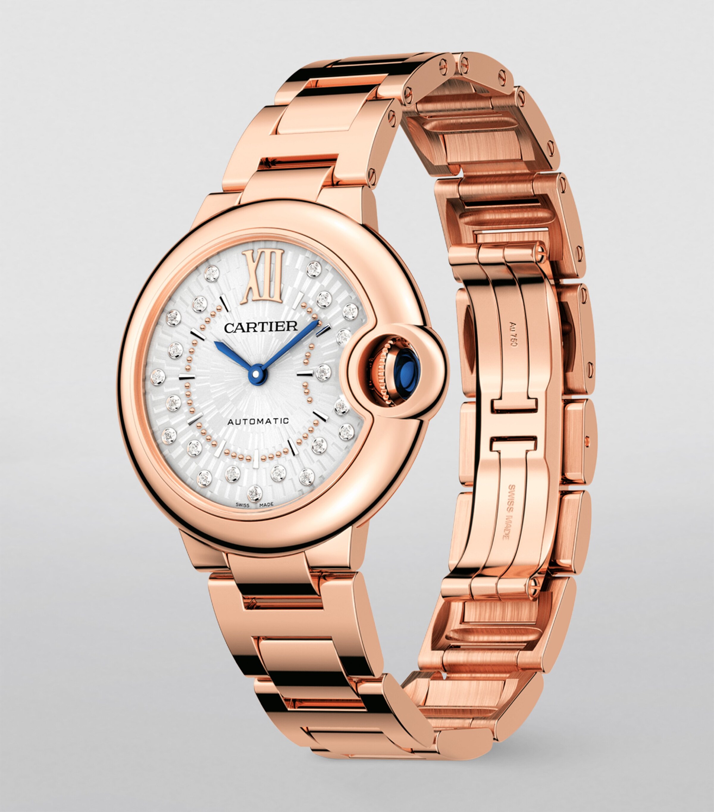 Cartier Rose Gold and Diamond Ballon Bleu de Cartier Watch 33mm Rose Gold Image 5