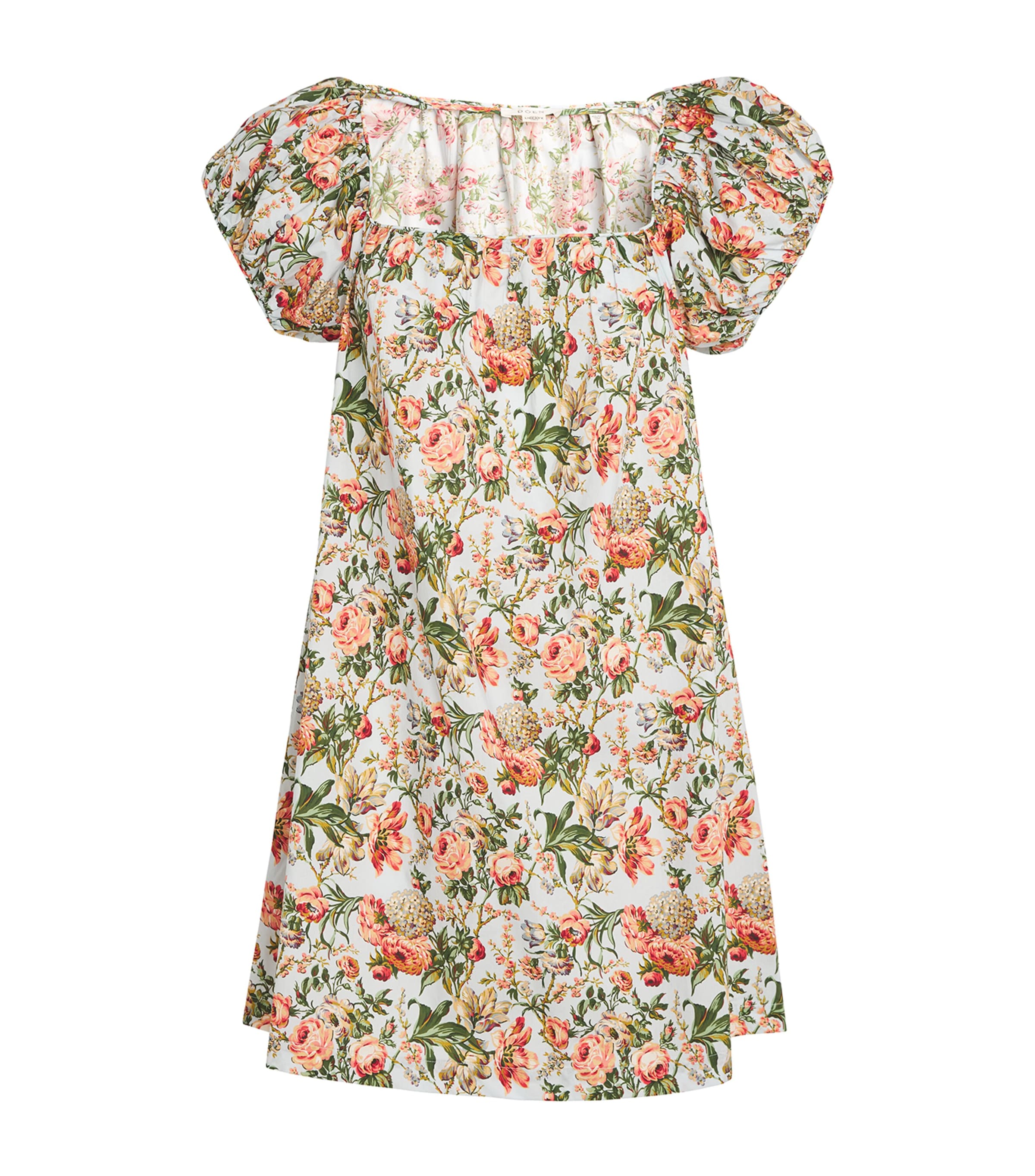 Doen Floral Julie Mini Dress In White