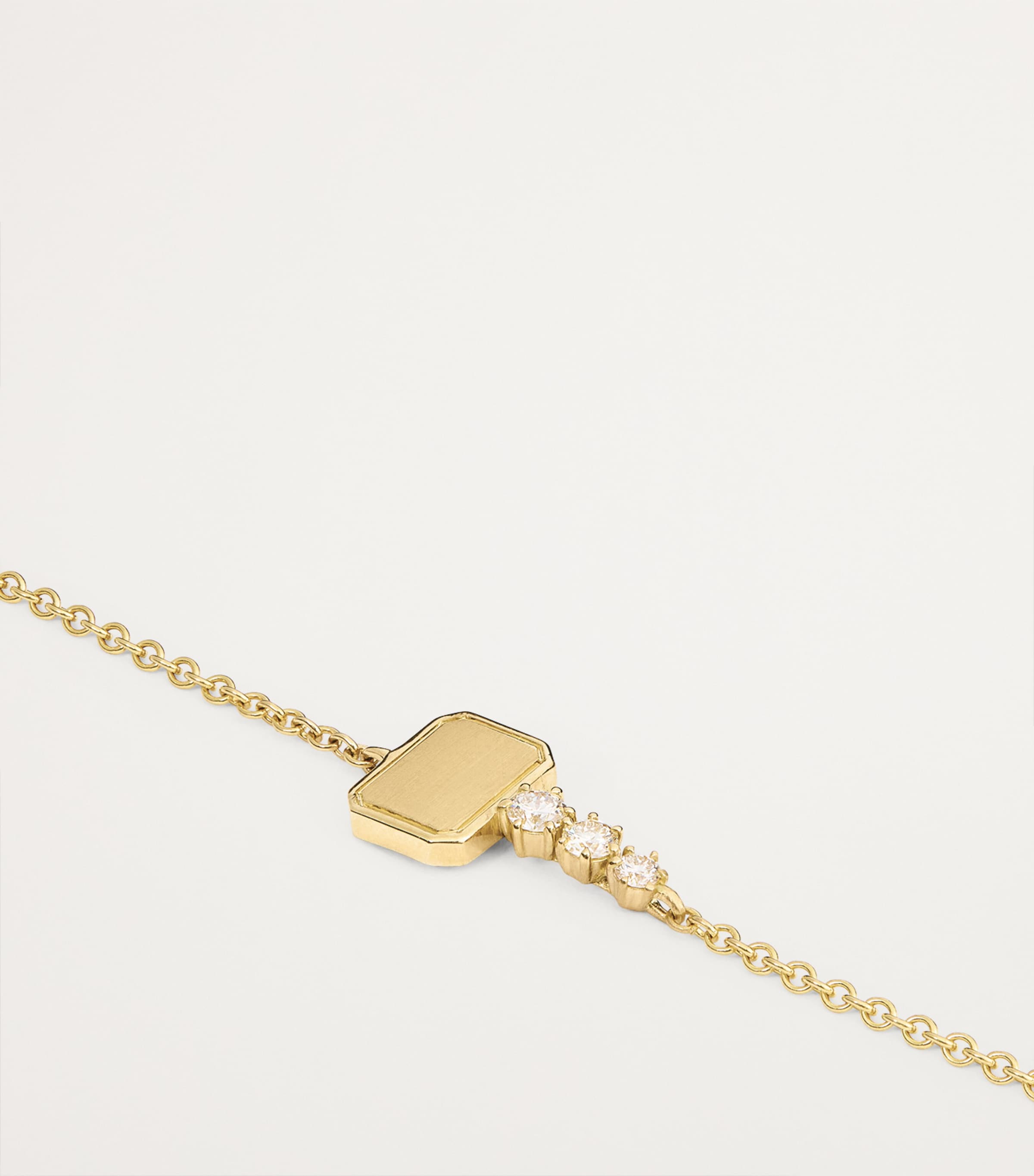 Jade Trau Yellow Gold and Diamond Mini Catherine Key Bracelet Yellow Gold Image 3