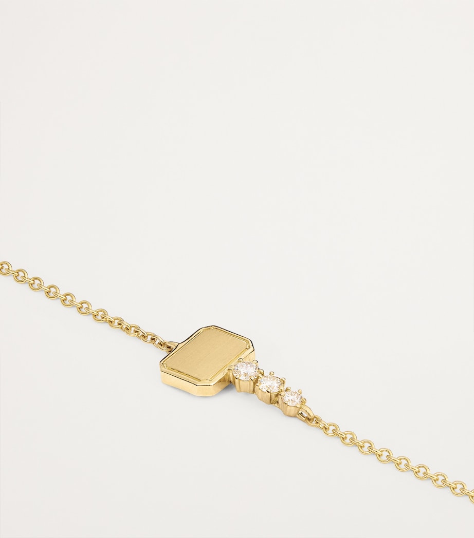 Jade Trau Yellow Gold and Diamond Mini Catherine Key Bracelet Yellow Gold Image 3
