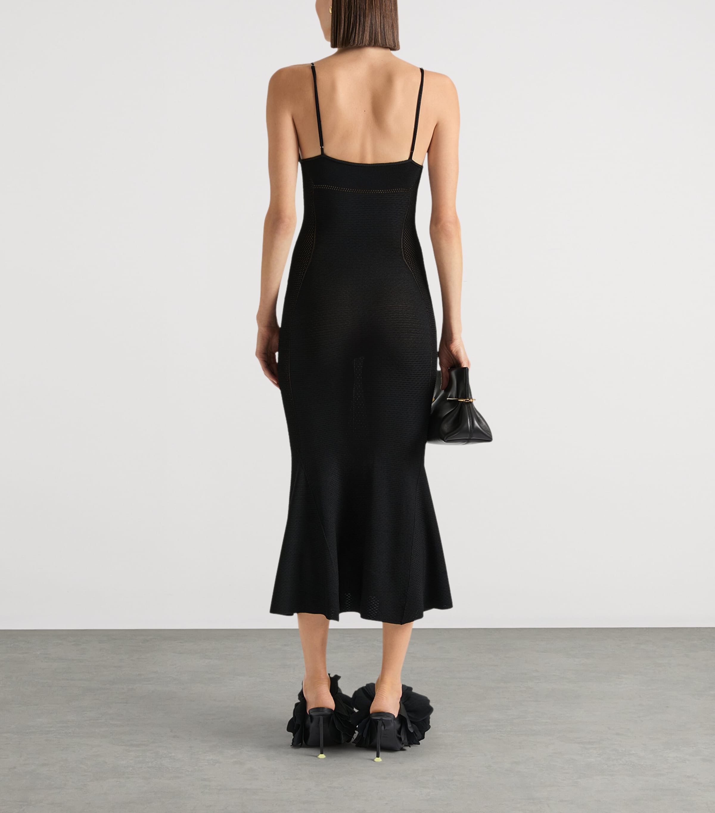 Givenchy Womens Mesh Maxi Dress Black Image 3