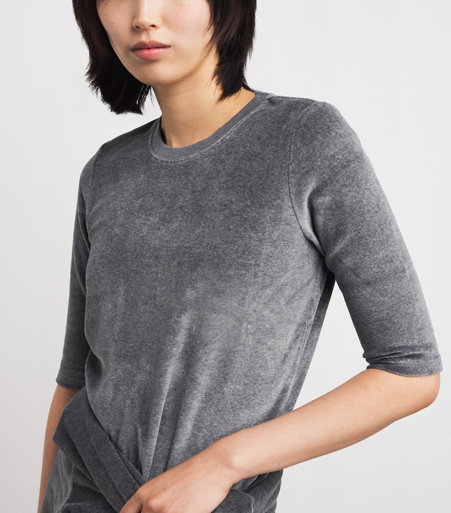 Suzie Kondi Womens Cotton-Blend Corfu T-Shirt Charcoal Heather Image 6
