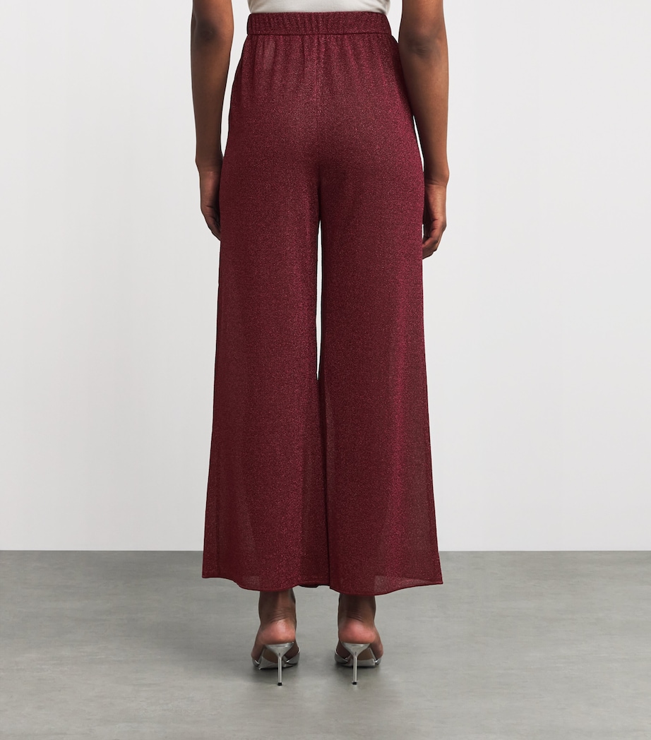 Metallic Lumiere Trousers BURGUNDY Image 4