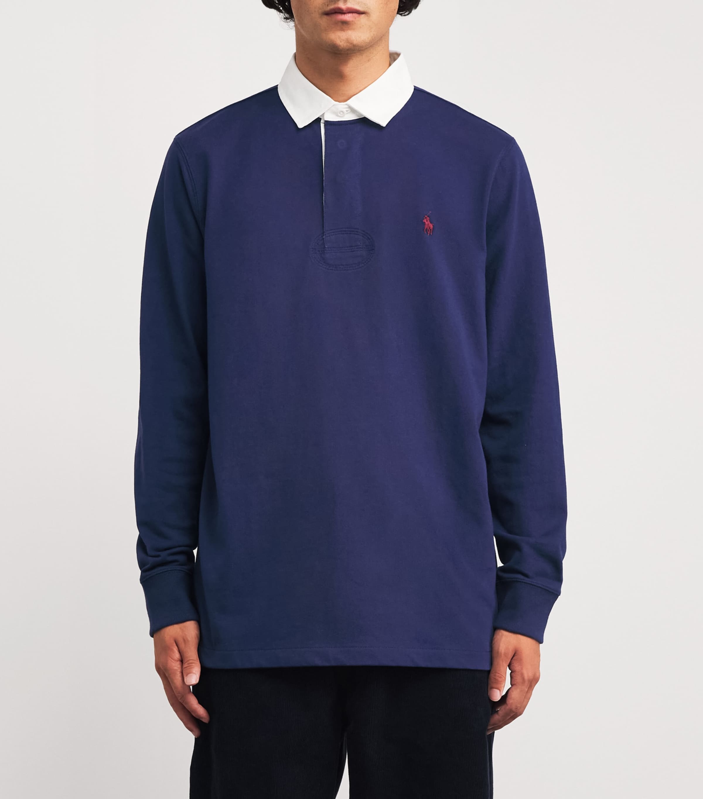 Polo Ralph Lauren Mens Cotton The Iconic Rugby Shirt Newport Navy Image 3