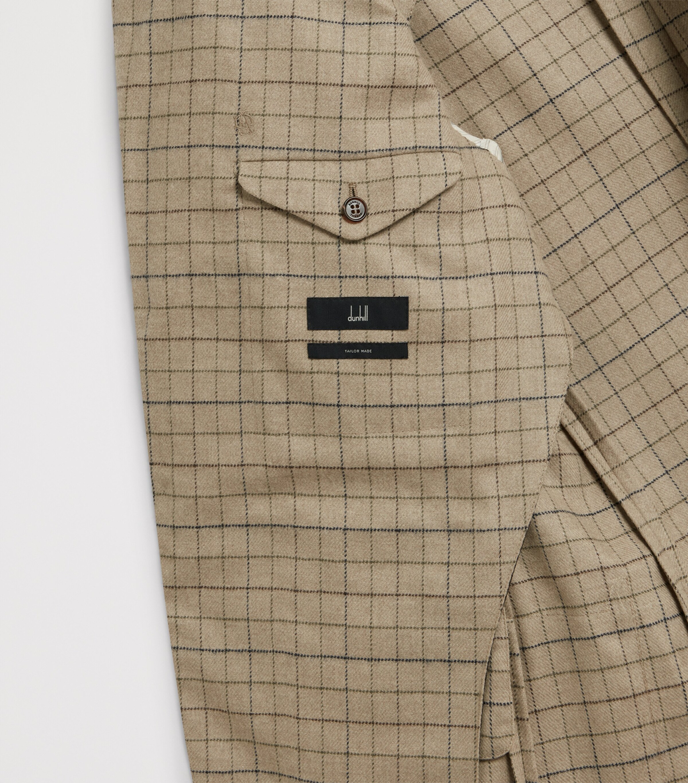 Virgin Wool-Cashmere Tattersall Check Bourdon Blazer 272WARM BEIGE Image 8