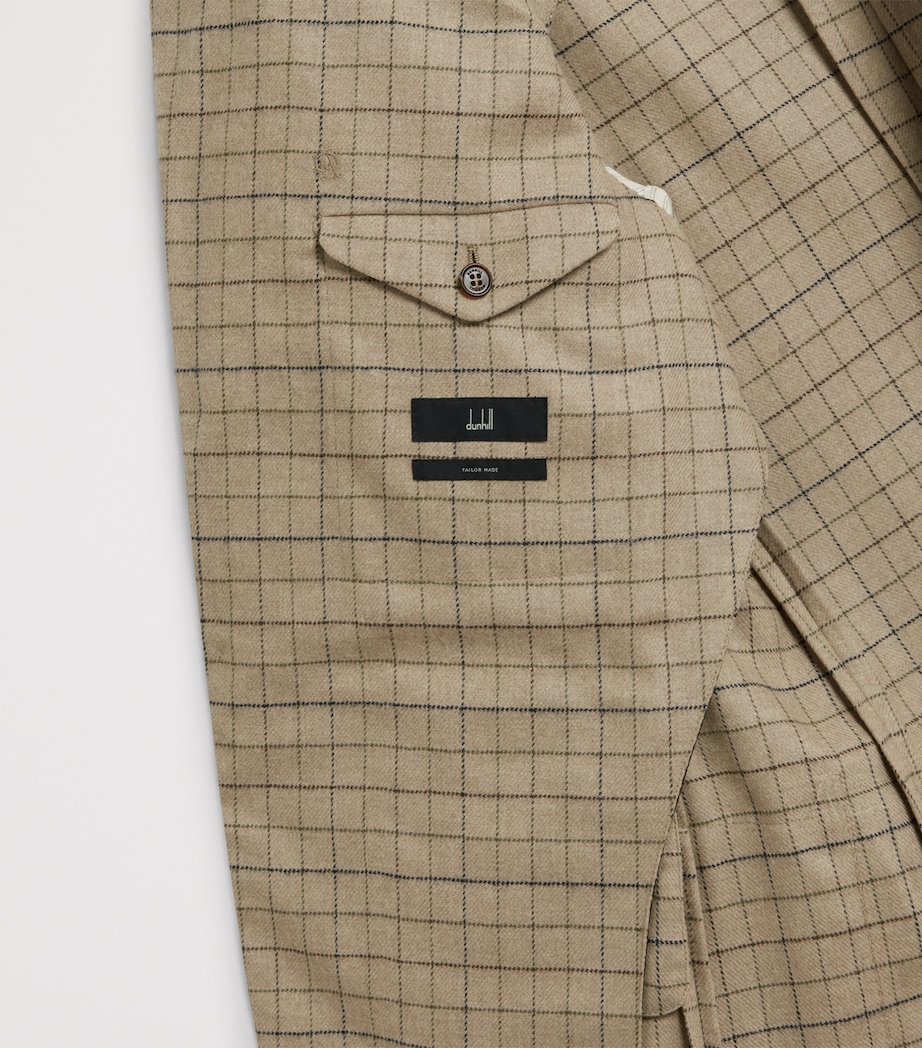Virgin Wool-Cashmere Tattersall Check Bourdon Blazer 272WARM BEIGE Image 8