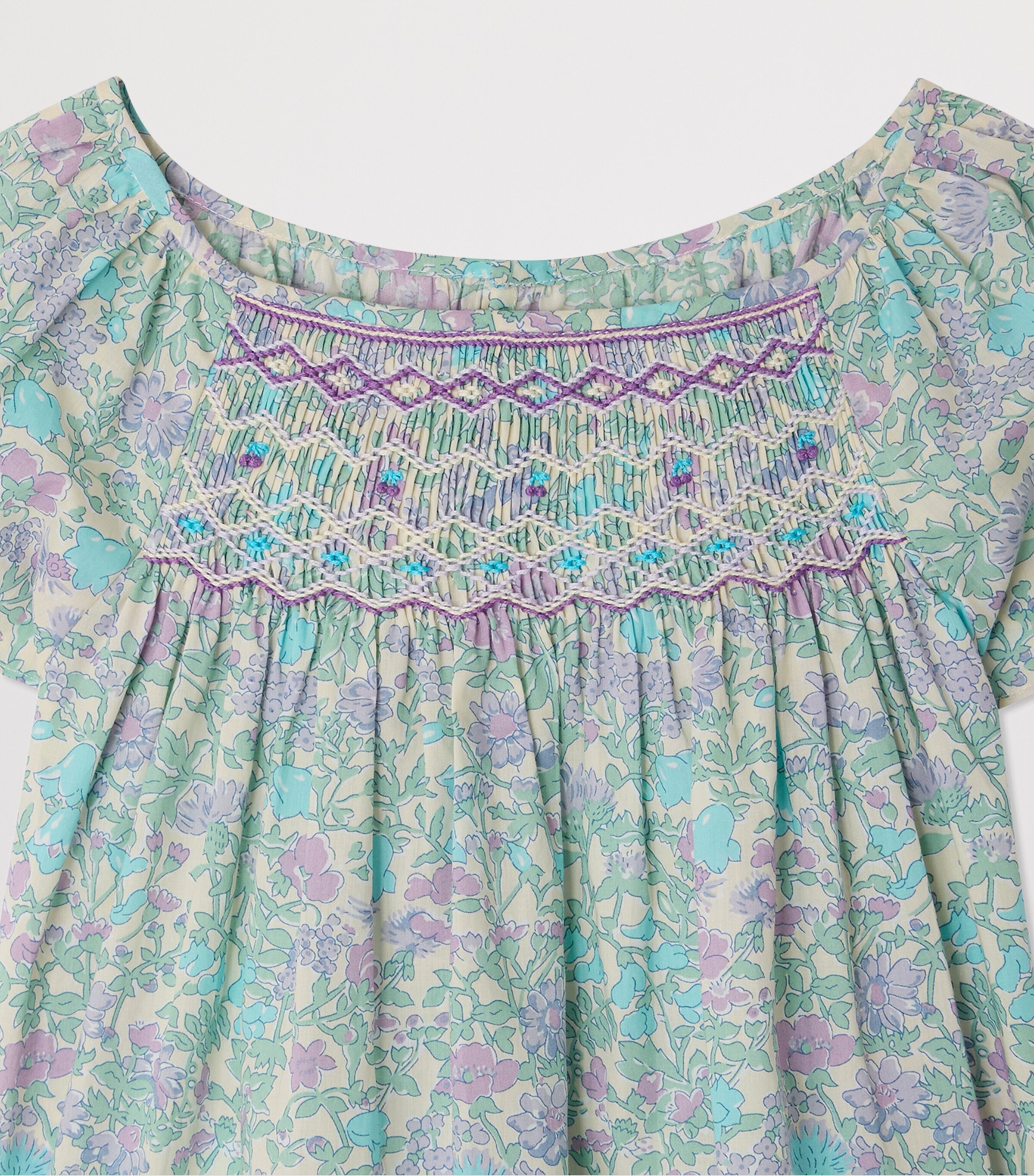 Bonpoint Organic Cotton Grenade Blouse (4-14 Years) Parme Clair Image 3