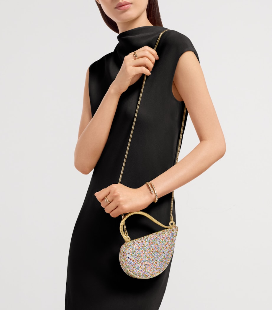 Bvlgari Mini Crystal-Embellished Serpenti Cuoricino Top-Handle Bag Image 4