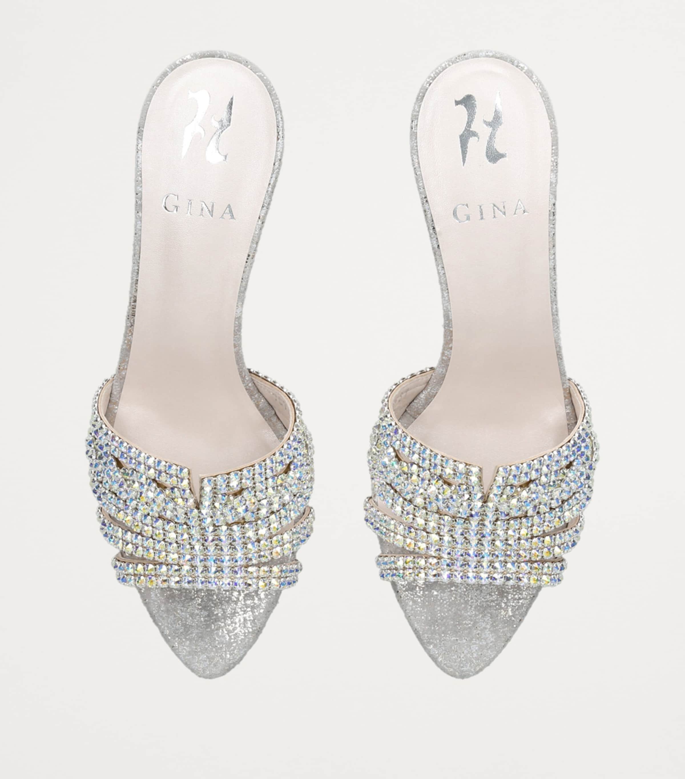 Gina Geneva Heeled Mules 55 White Image 4