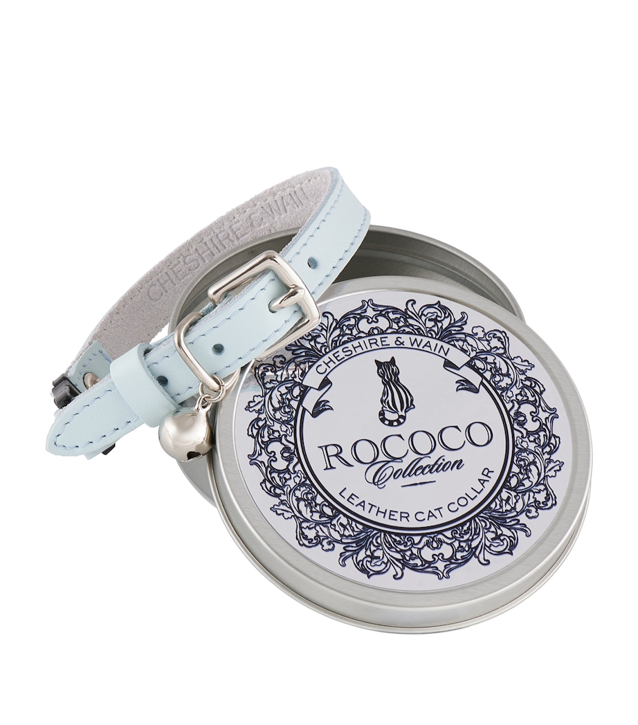 Cheshire & Wain Small Rococo Cat Collar With Bow Blue Image 1
