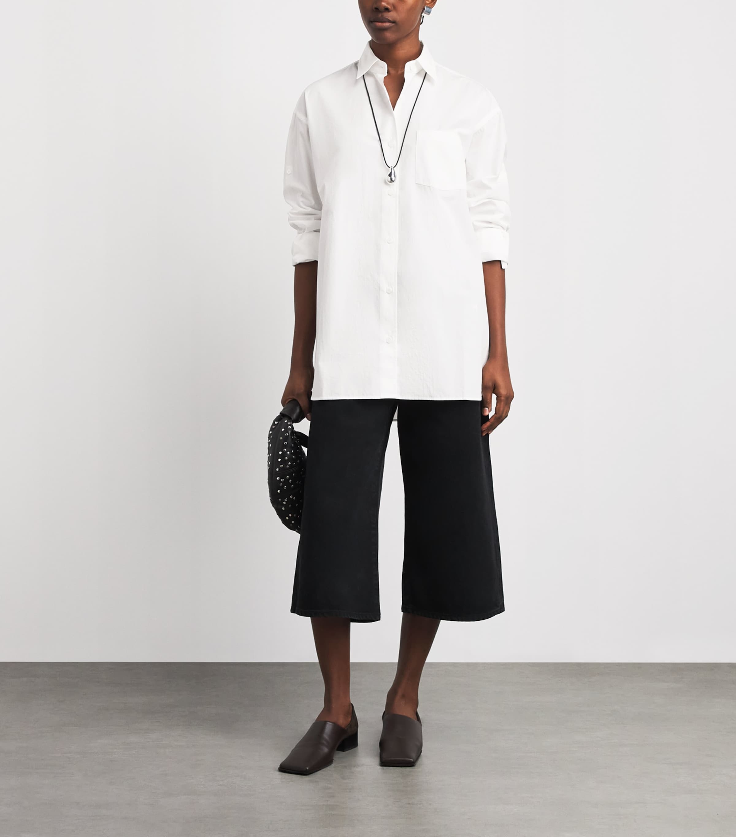 AGOLDE Womens x Maria McManus Organic Cotton Poplin Shirt White Cotton Image 2