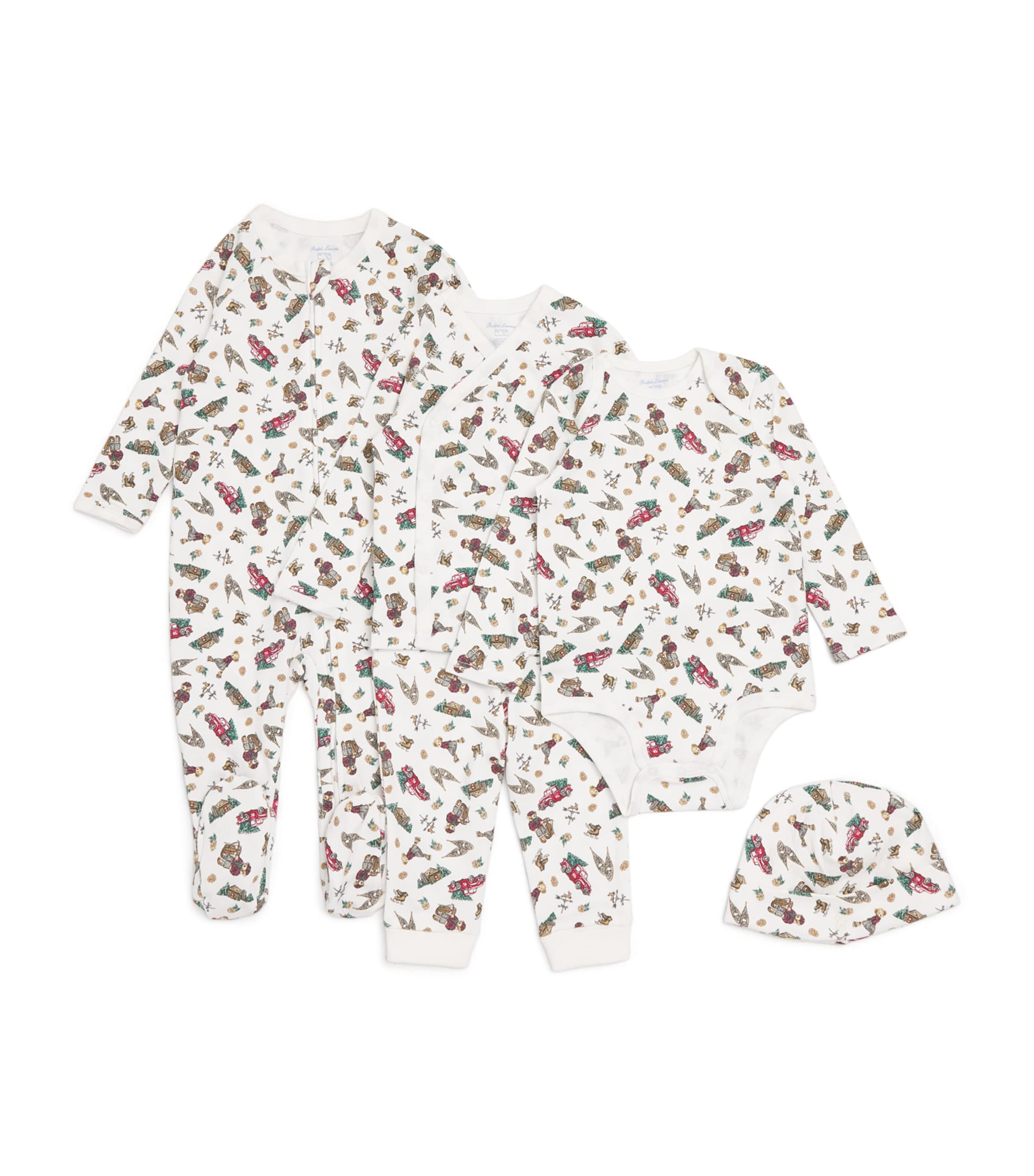 Ralph Lauren Cotton Polo Bear Six-piece Set In Multi