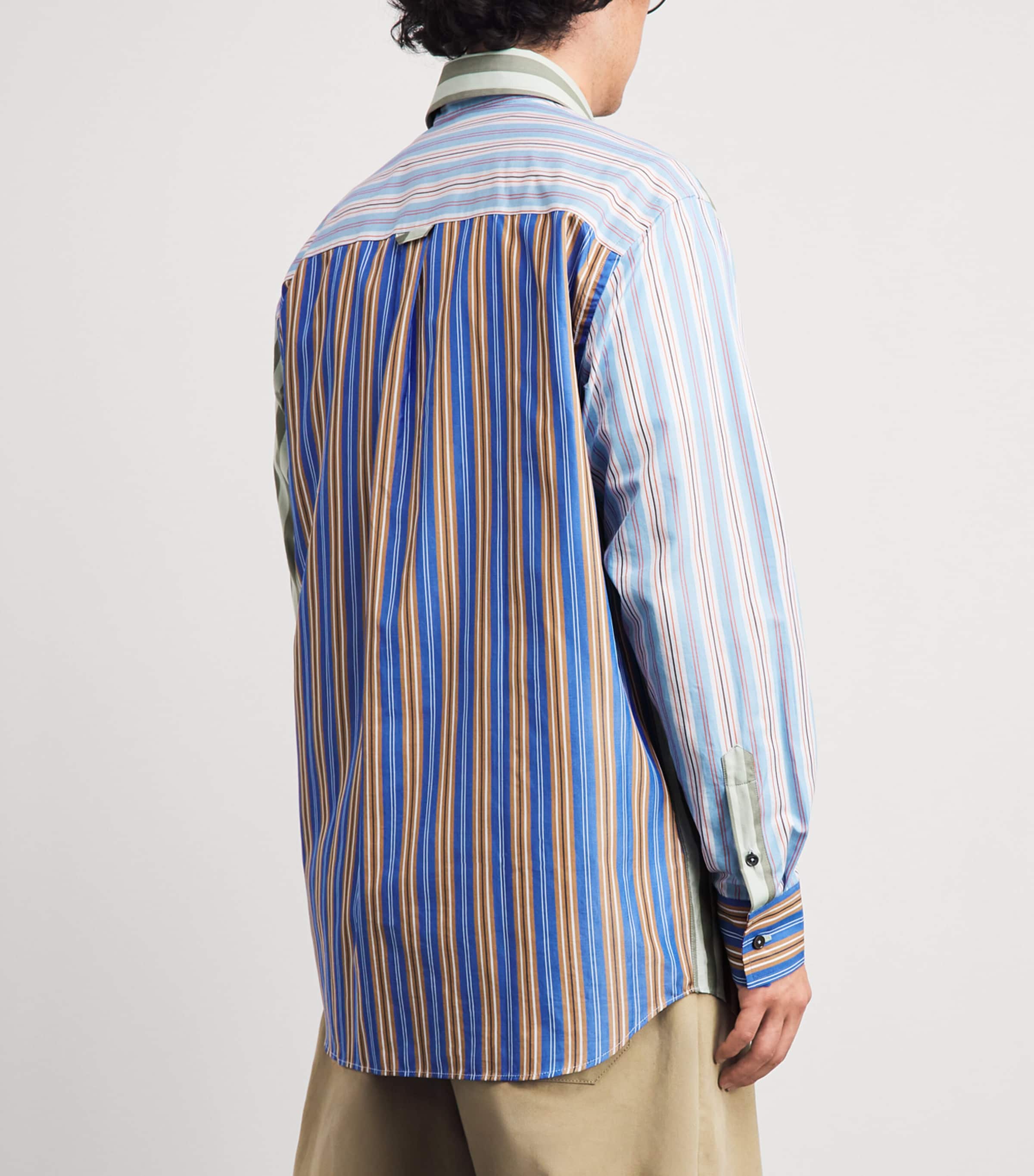 Paul Smith Mens Cotton Stripe Mix Up Shirt Image 5