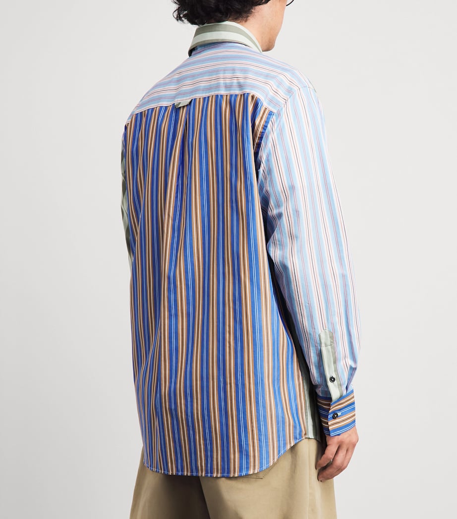 Paul Smith Mens Cotton Stripe Mix Up Shirt Image 5