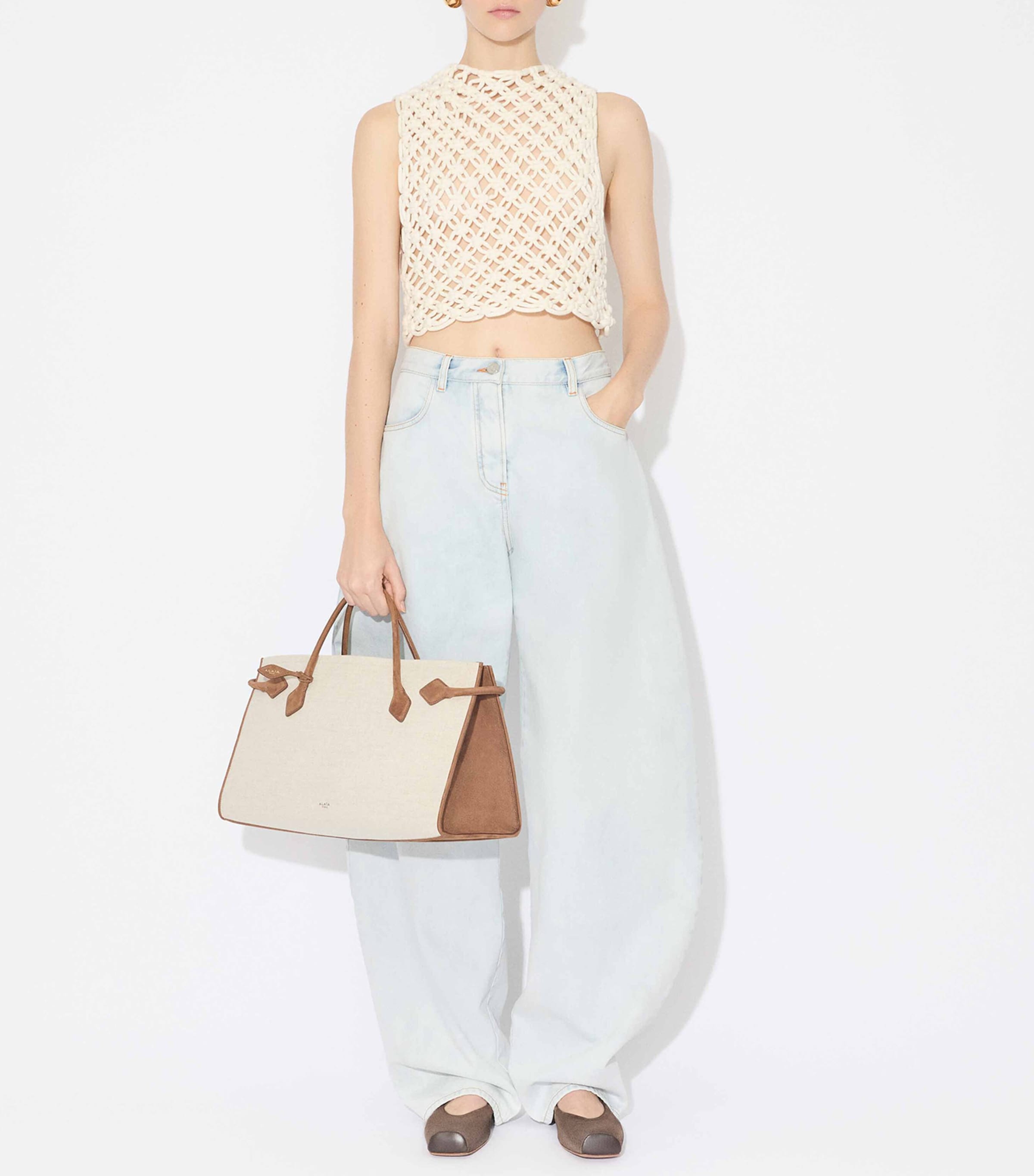 Round Wide-Leg Jeans BLEU GIVRE Image 2