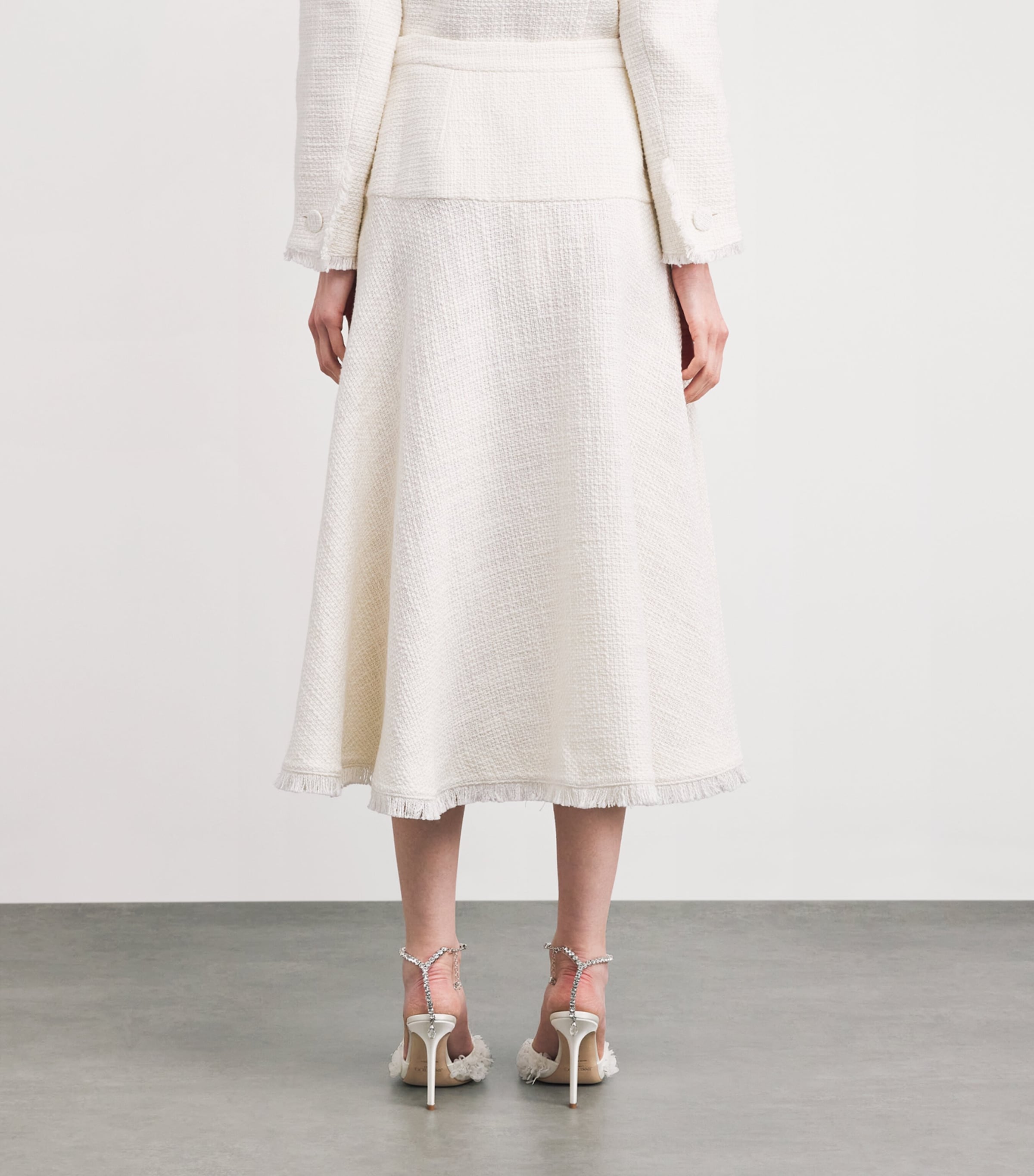 Cotton Henriette Midi Skirt GARDENIA Image 4