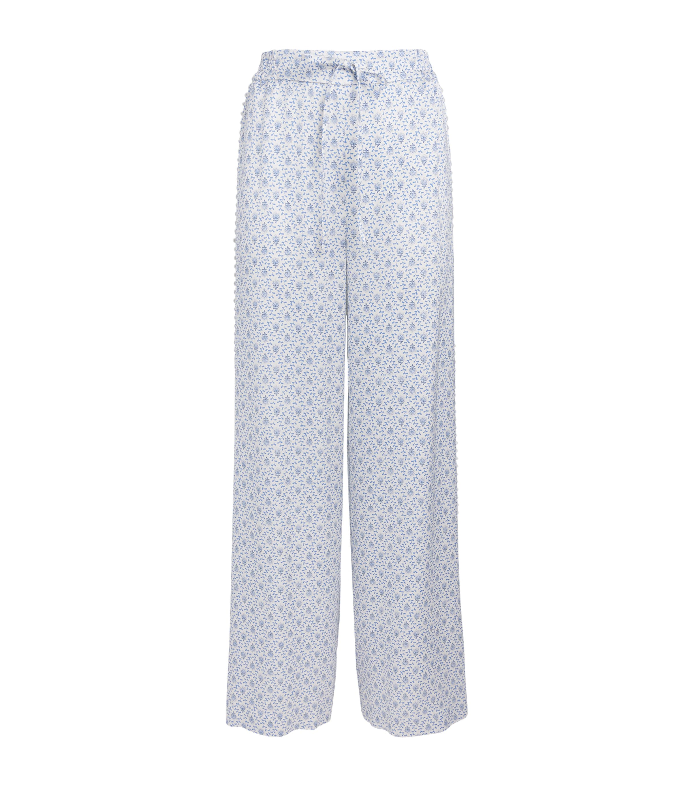 Claudie Pierlot Womens Printed Wide-Leg Trousers Light Print Image 1