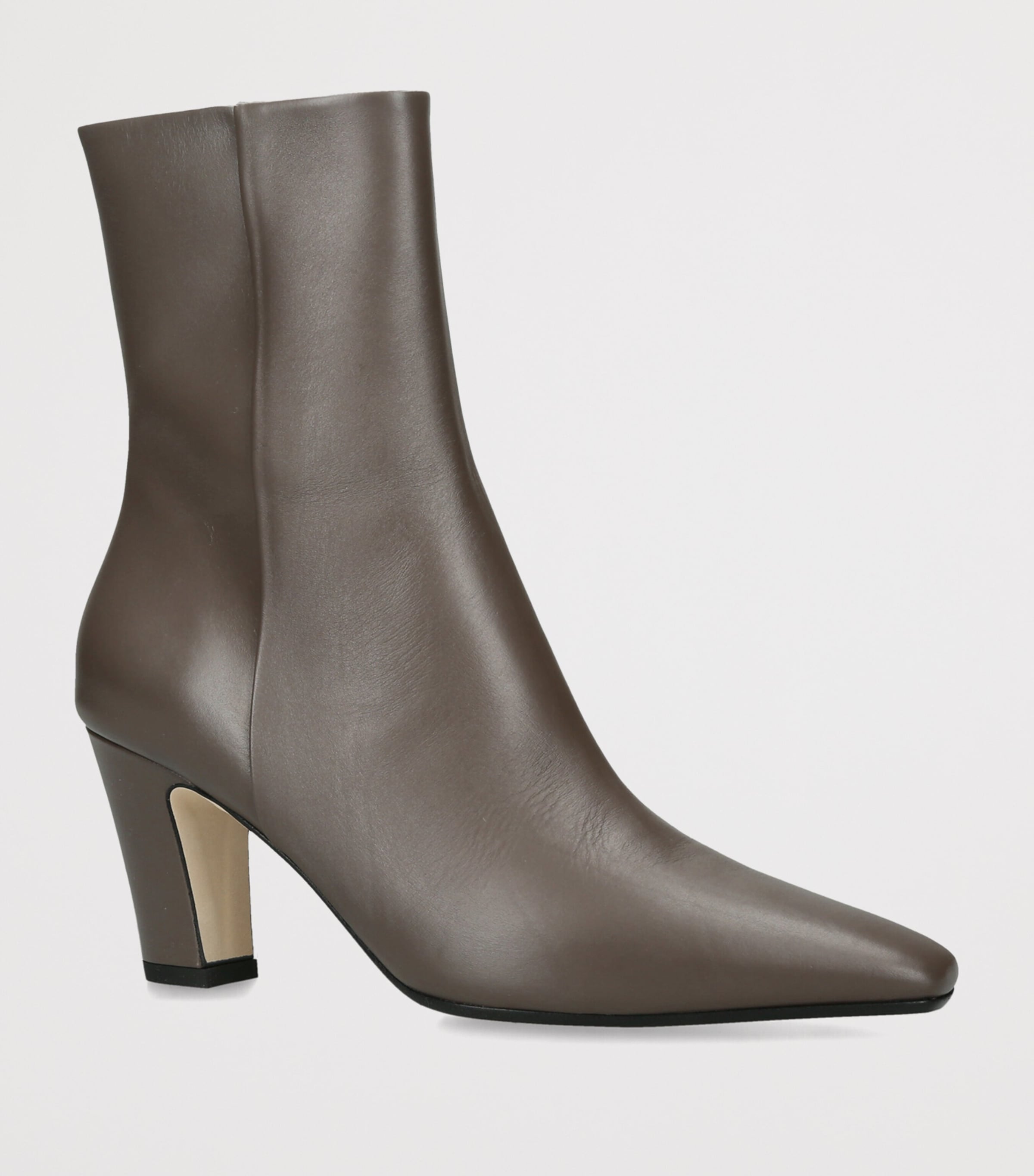 aeyde Leather Maris Ankle Boots 75 Taupe Image 2