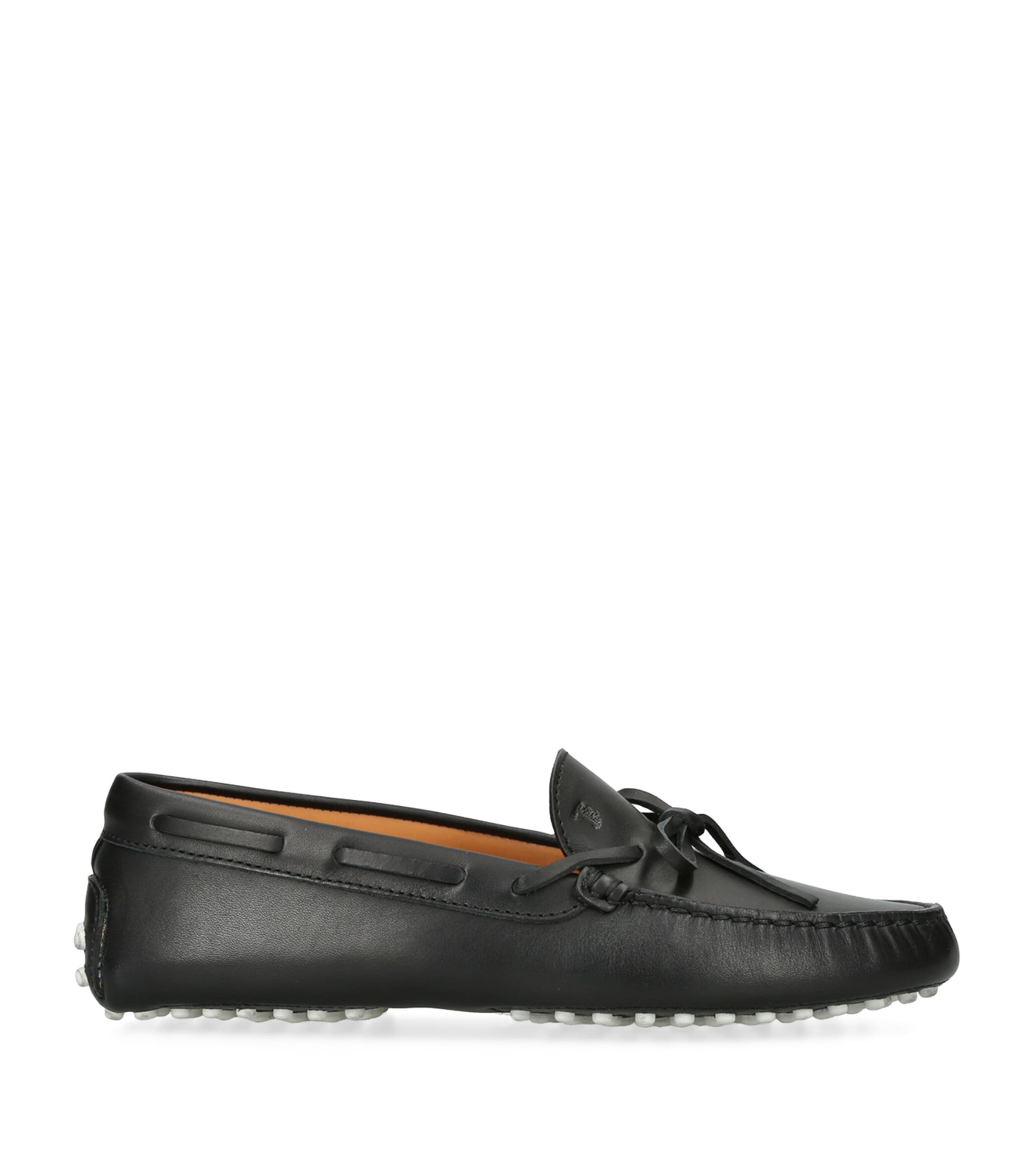 Tod's Ods Black Kids' Laccetto Nuovo Leather Driving Shoe Eur 28 / 10 Uk In Black
