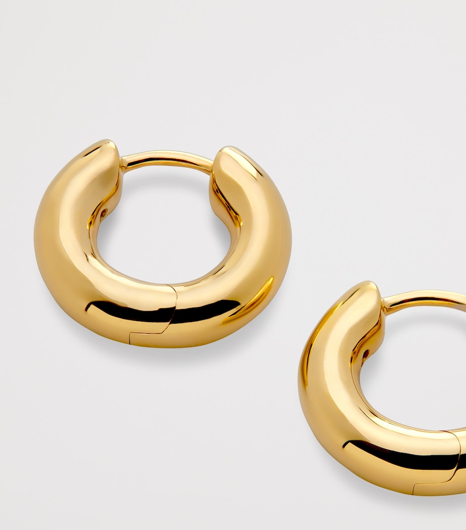 Monica Vinader Gold Vermeil Huggie Hoop Earrings Gold Vermeil Image 3