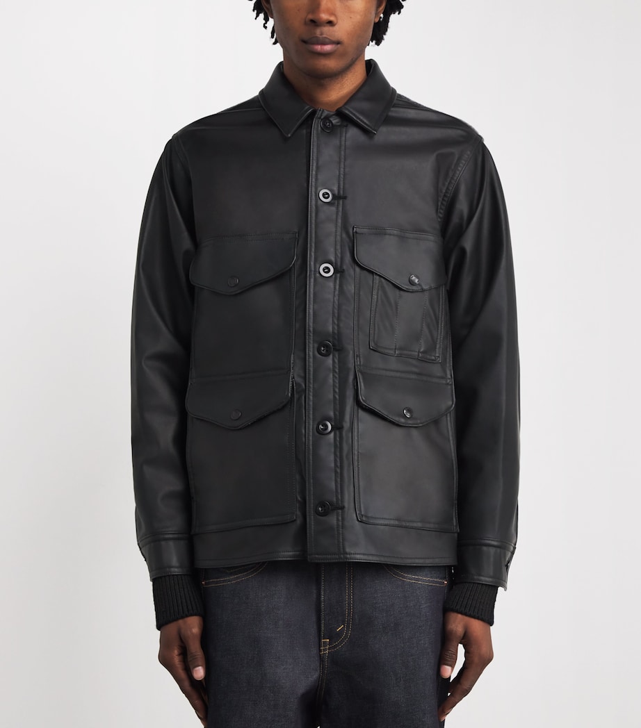 x Filson Faux Leather Jacket BLACK X BLK/GRY Image 3