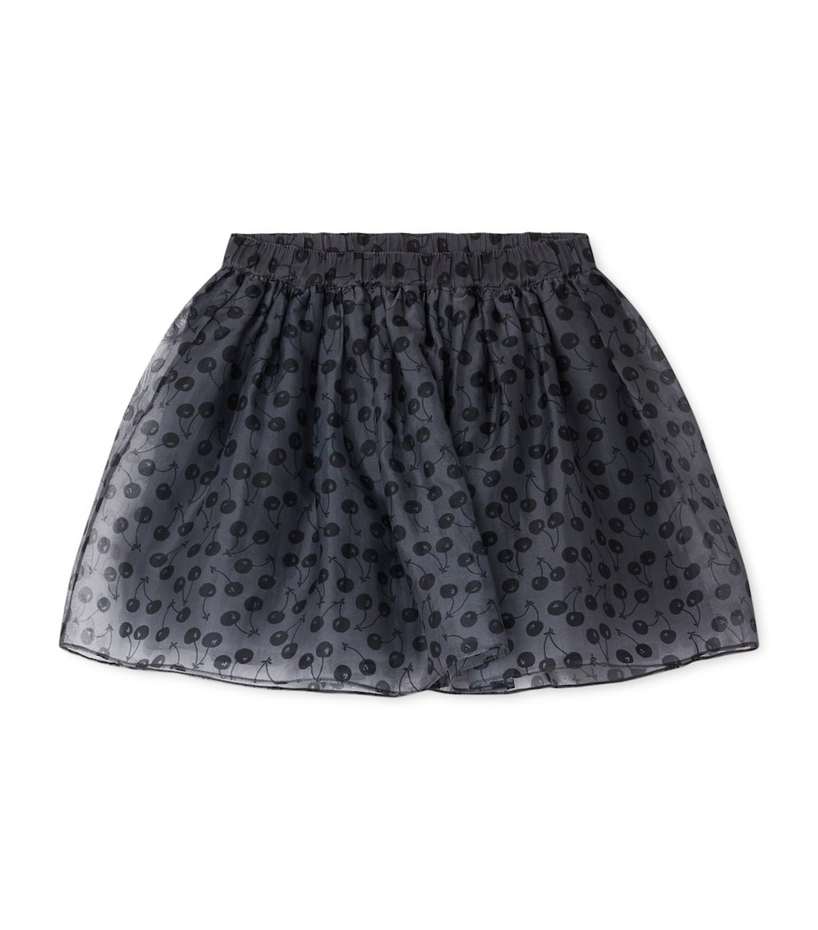Silk Organza Cherry Print Suzon Skirt (4-8 Years) IM FAUX NOIR Image 1