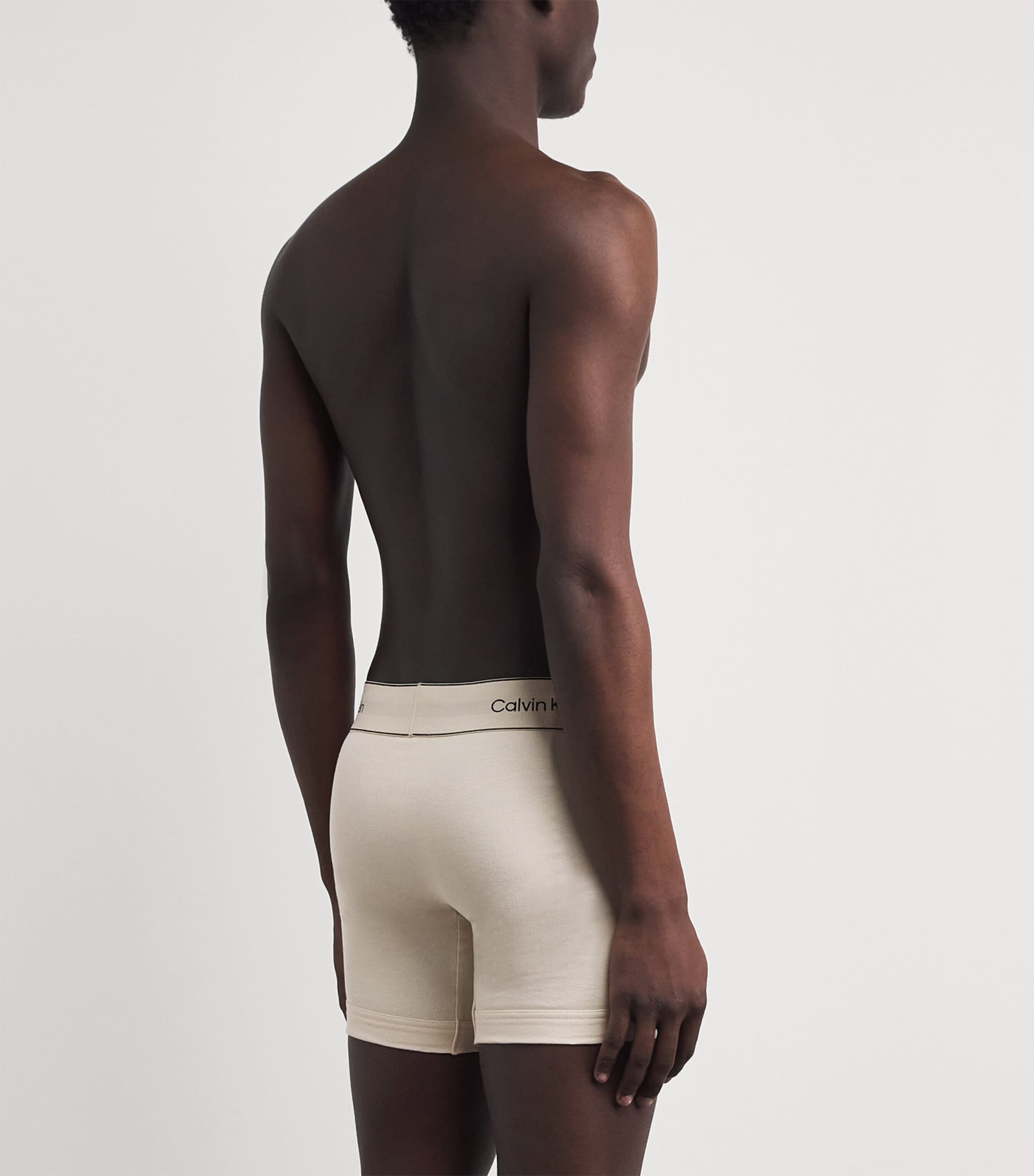 Calvin Klein Mens Stretch-Cotton Heritage Boxer Briefs (Pack of 3) Gray/grey/white Image 3