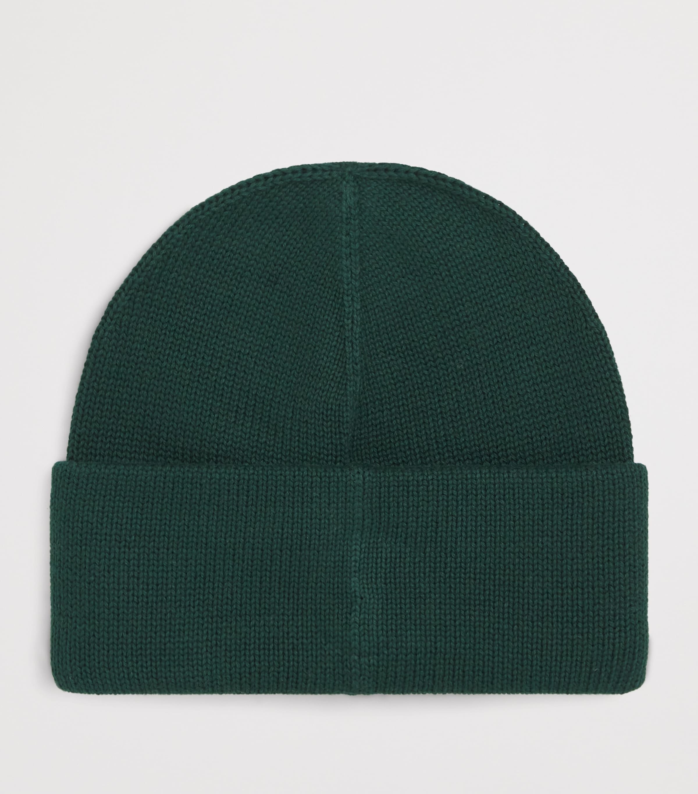 Cotton Polo Bear Beanie (6-9 Years) GREEN Image 2