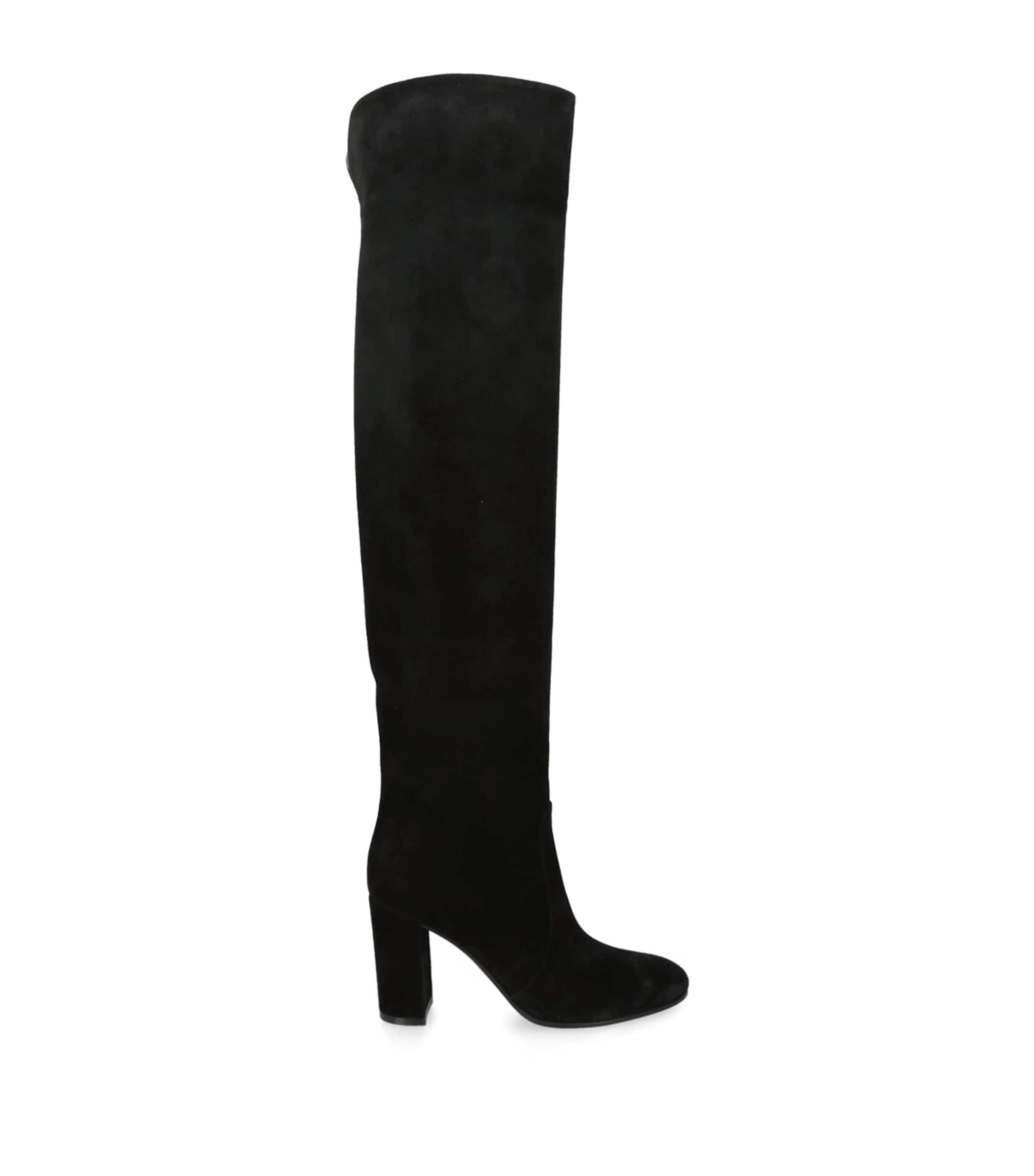 Gianvito Rossi Suede Glen Over-the-knee Boots 85 In Black